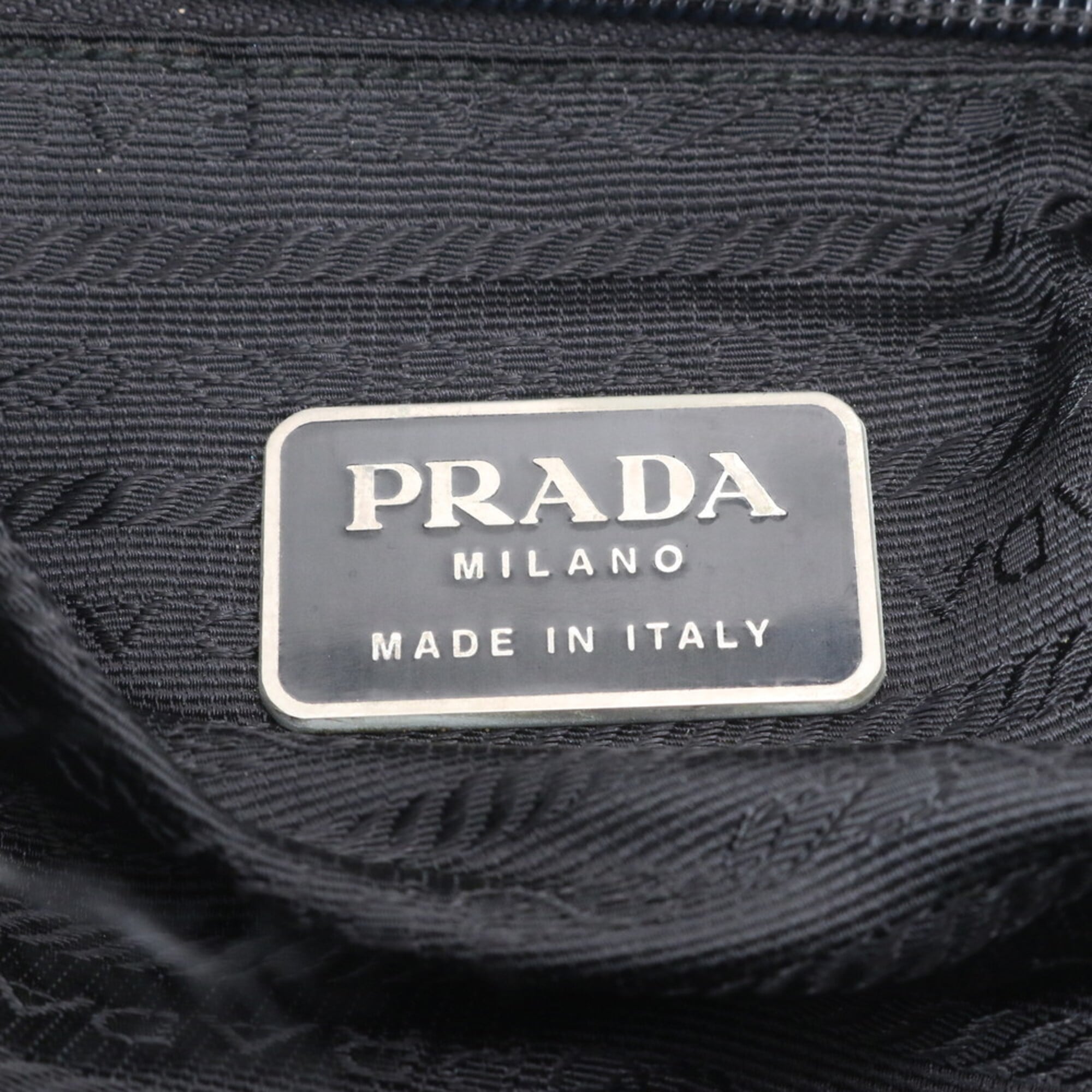 Prada Black Nylon Leather Backpack (Pre-Owned)