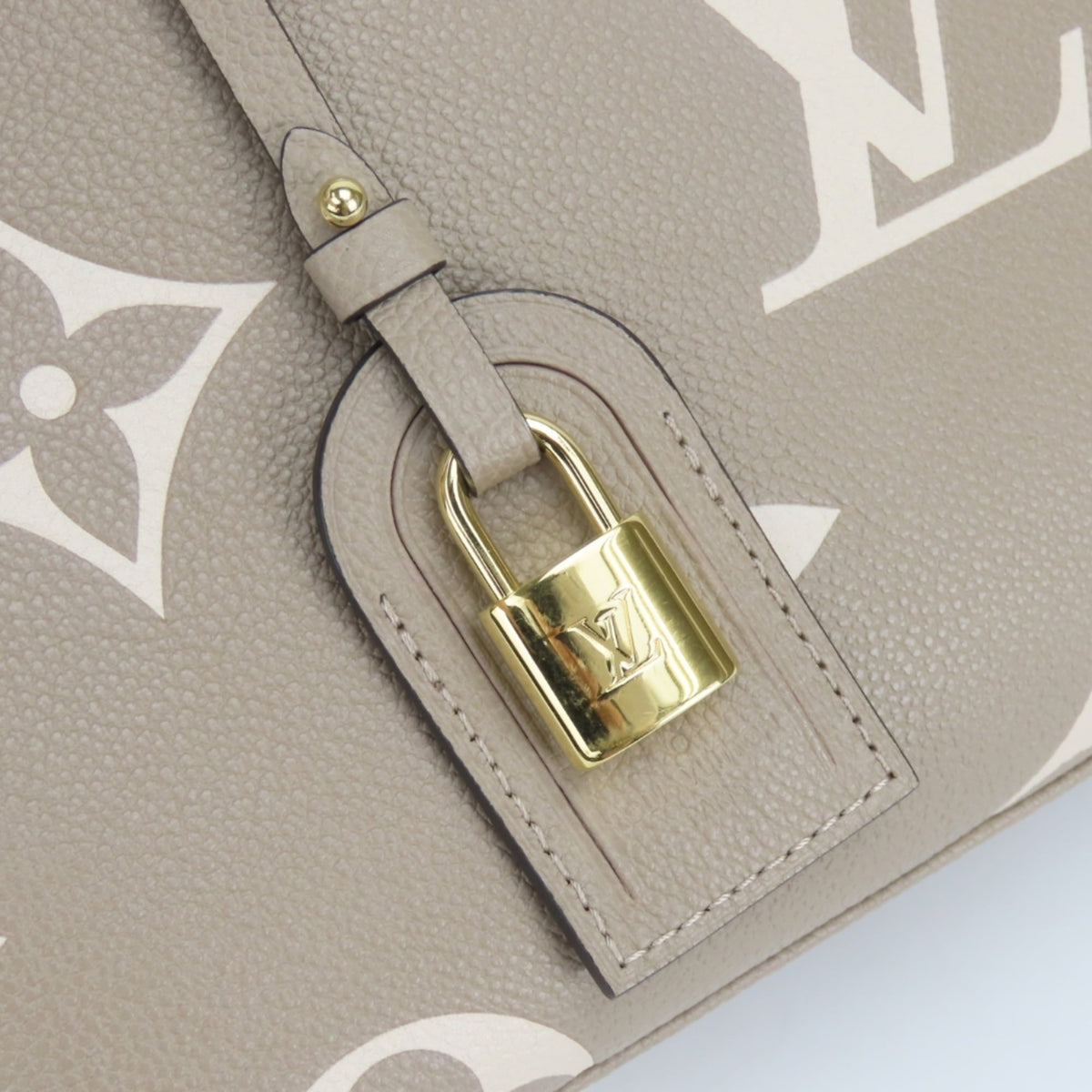 Louis Vuitton Monogram Empreinte Beige Bicolor Ivory Tourterelle Monogram Empreinte Handbag (Pre-Owned)