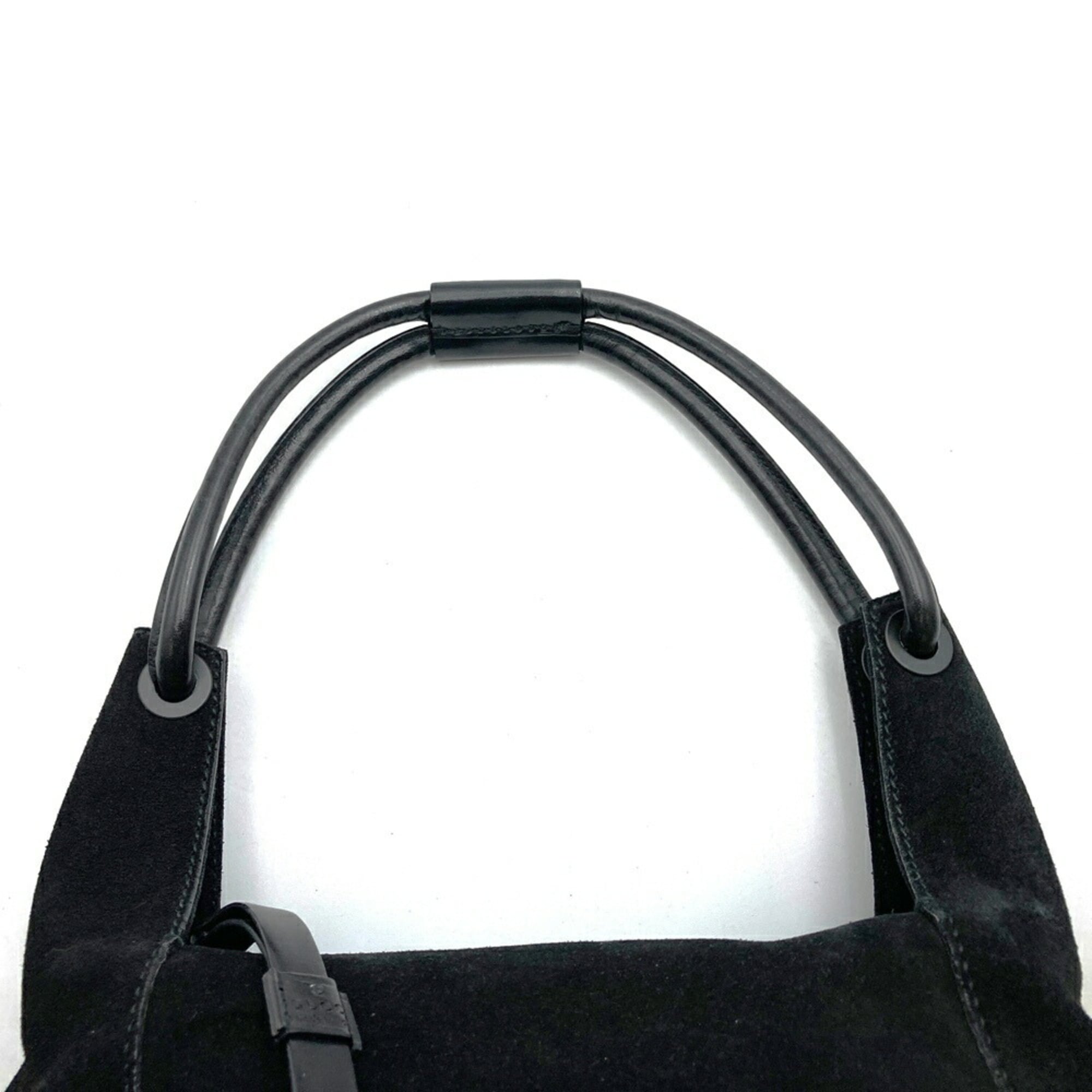 Gucci Black Suede Handbag Shoulder Bag (Pre-Owned)