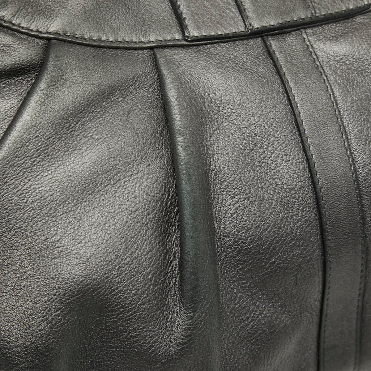 Bvlgari Chandra Gray Leather Handbag (Pre-Owned)
