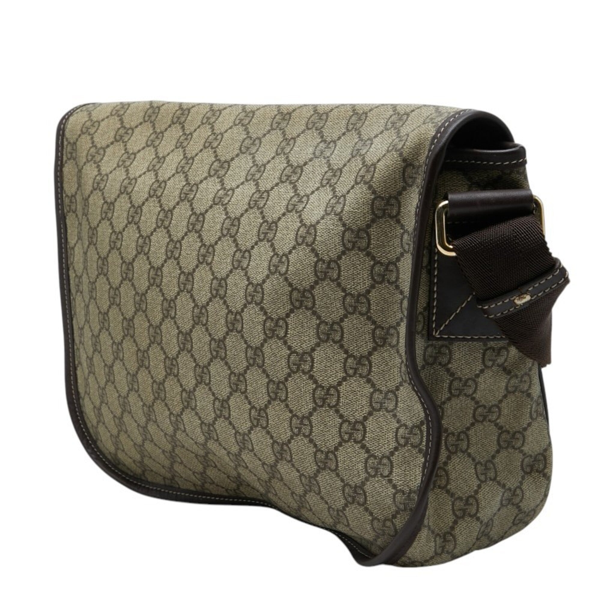 Gucci Beige Pvc Leather Shoulder Bag (Pre-Owned)