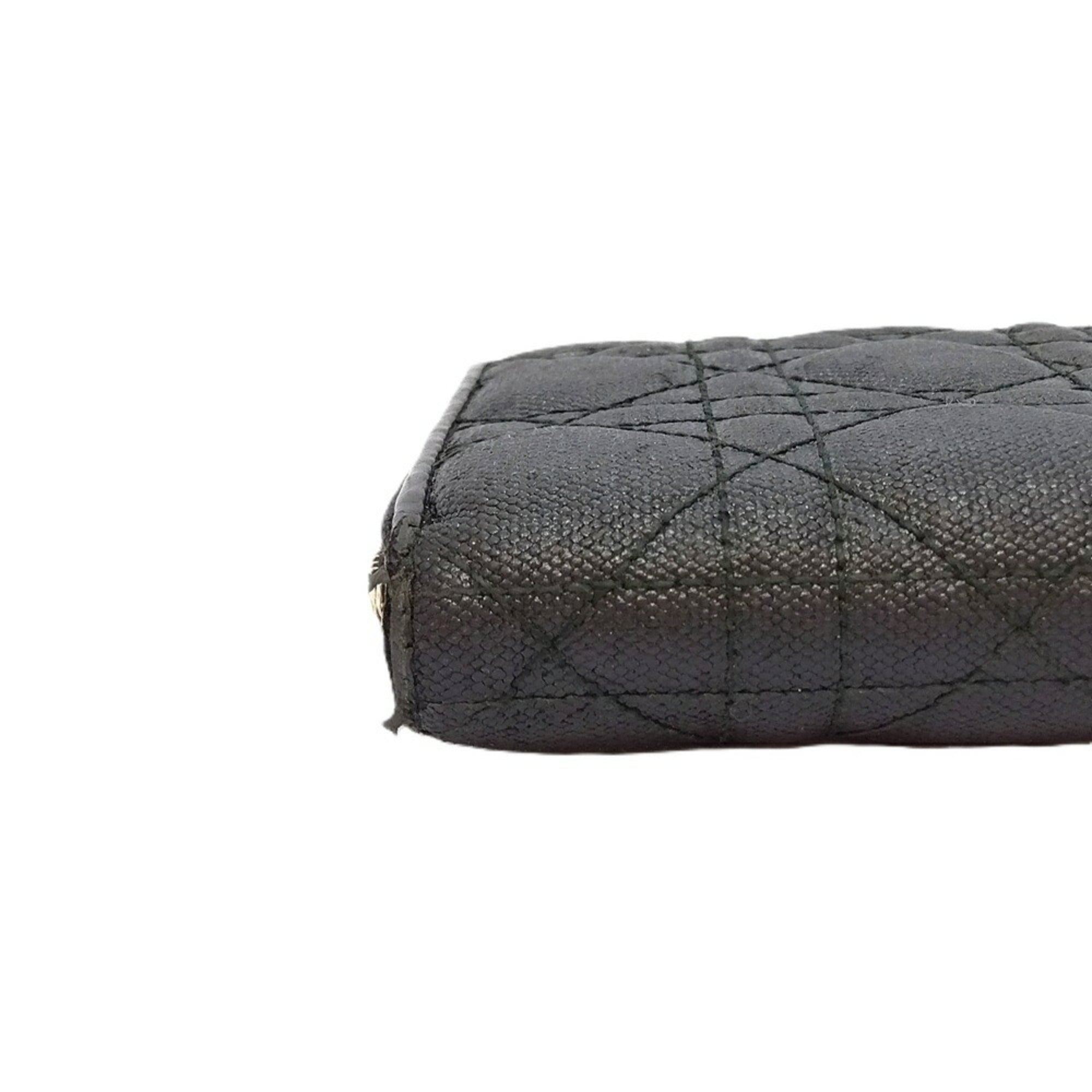 Christian Dior Black Coated Canvas Long Wallet (Bi-Fold) (Pre-Owned)