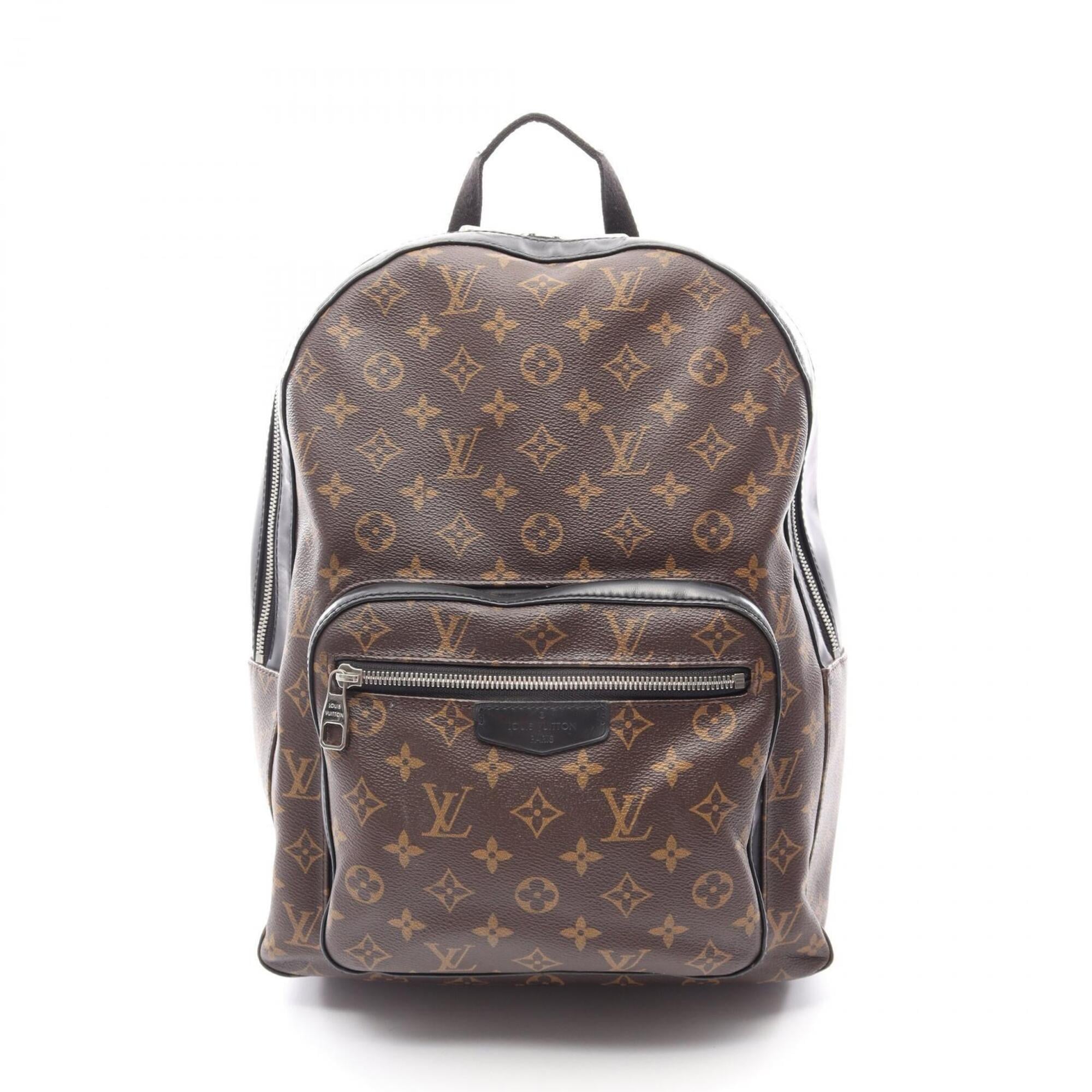 Louis Vuitton Black Brown Monogram Macassar Coated Canvas Leather Backpack (Pre-Owned)