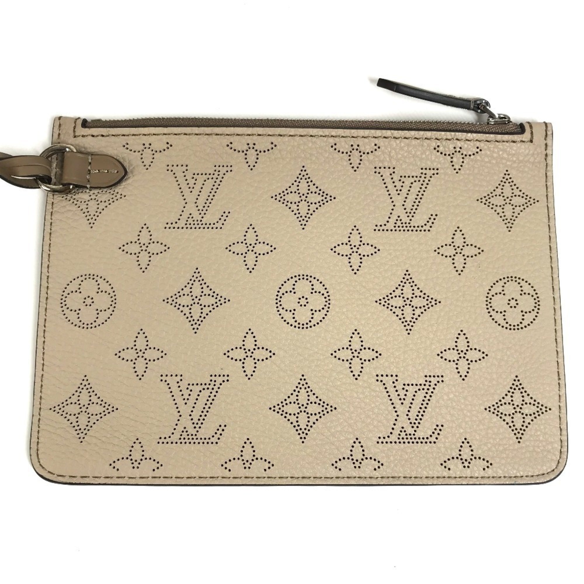Louis Vuitton Beige Galle Mahina Leather Handbag Pouch Tote Bag (Pre-Owned)