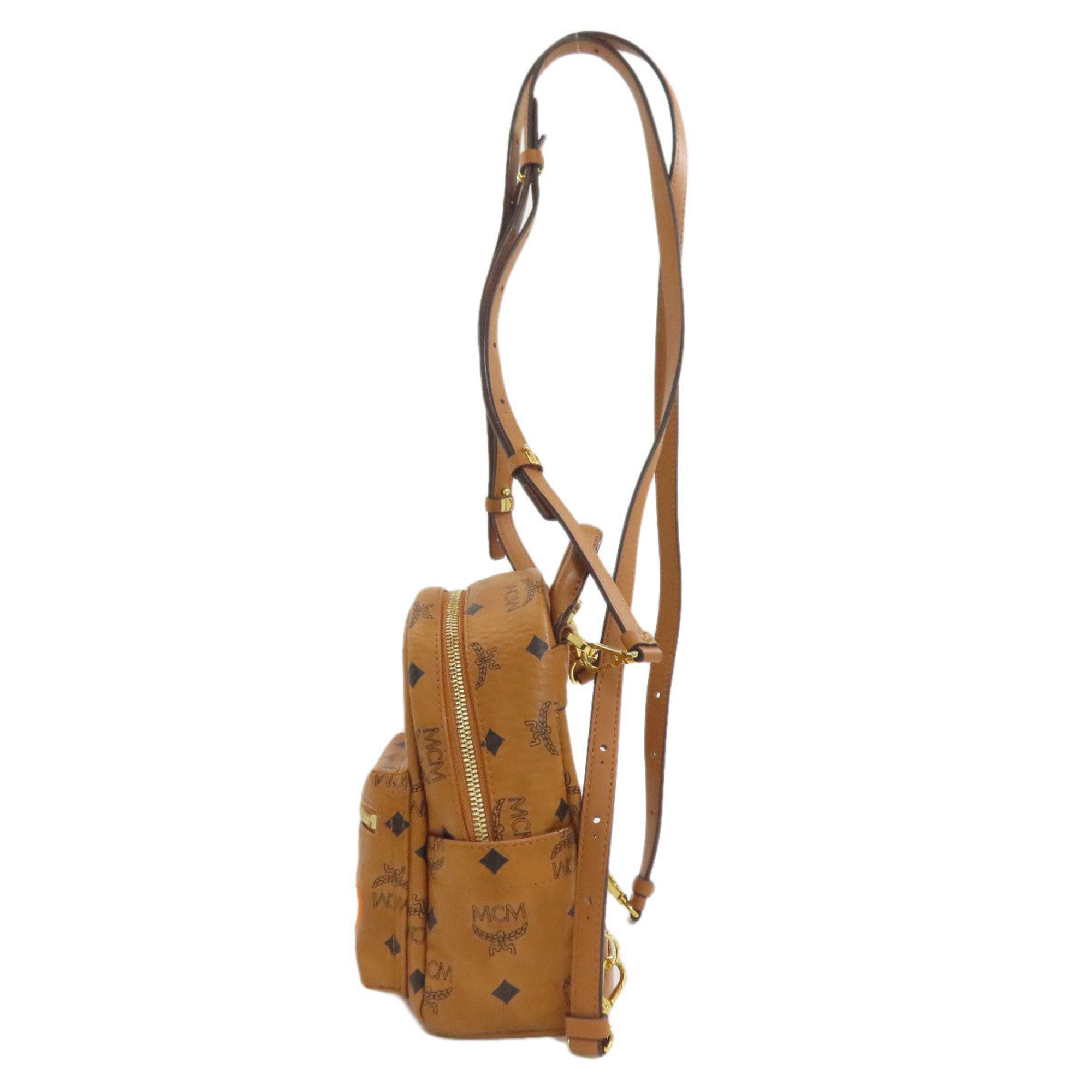 Mcm Brown Pvc Backpack (Pre-Owned)