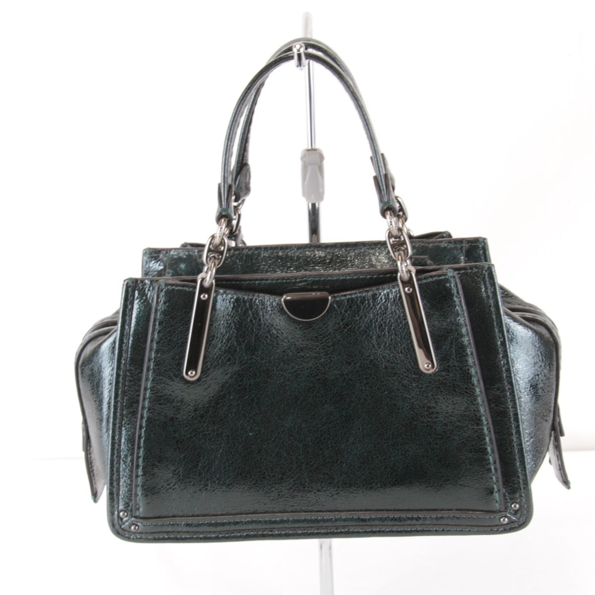 Coach Green Leather Handbag Shoulder Bag (Pre-Owned)