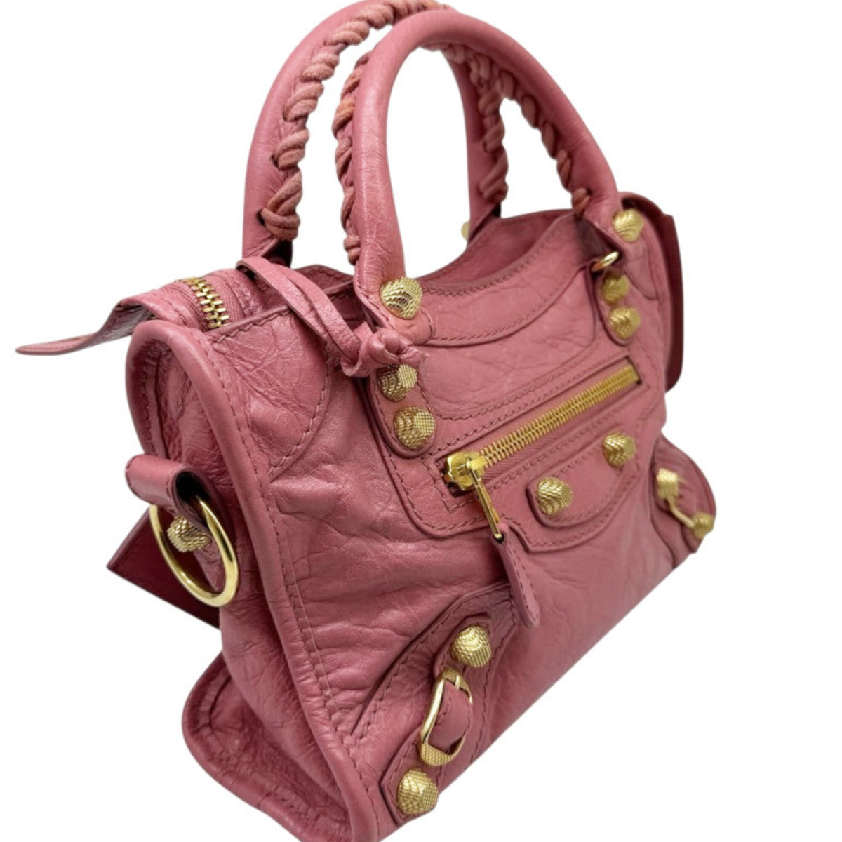 Balenciaga Pink Leather Handbag Shoulder Bag (Pre-Owned)