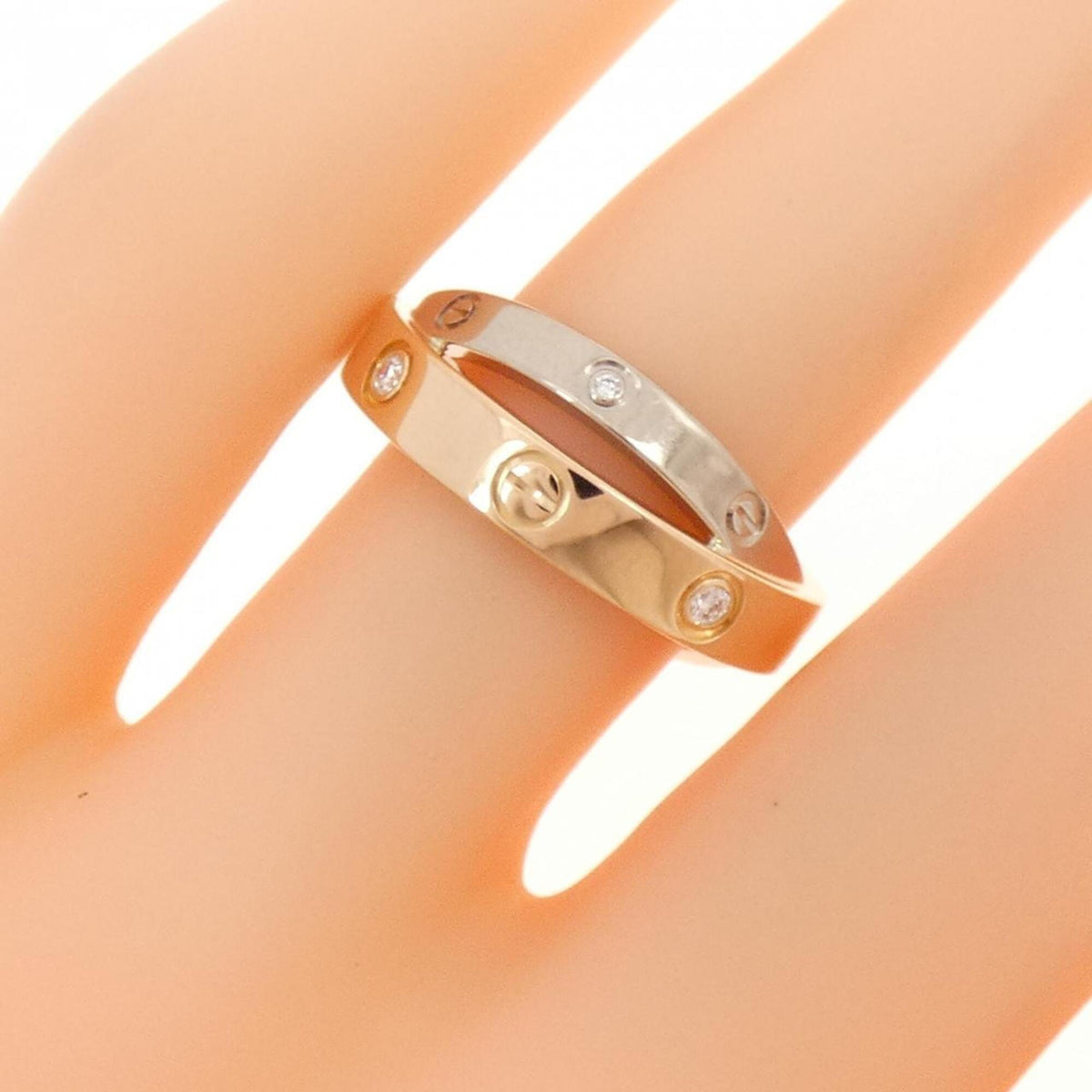 Cartier Pink Gold (18K) White Gold (18K) Band Ring (Pre-Owned)
