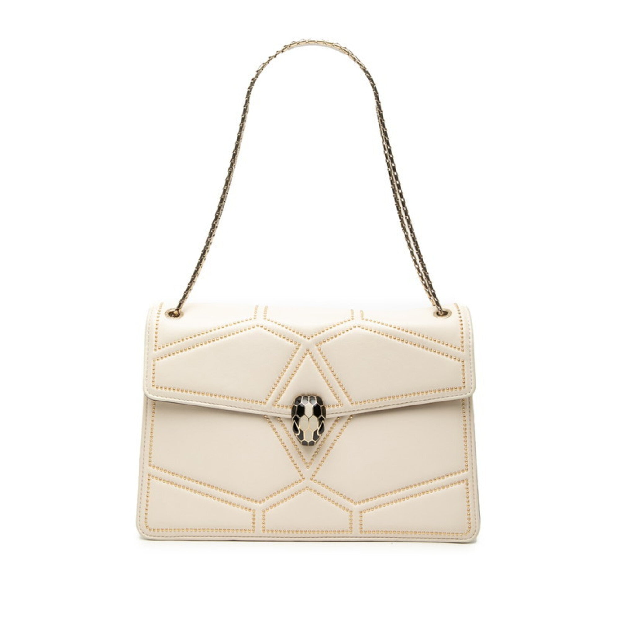 Bvlgari White Leather Shoulder Bag (Pre-Owned)