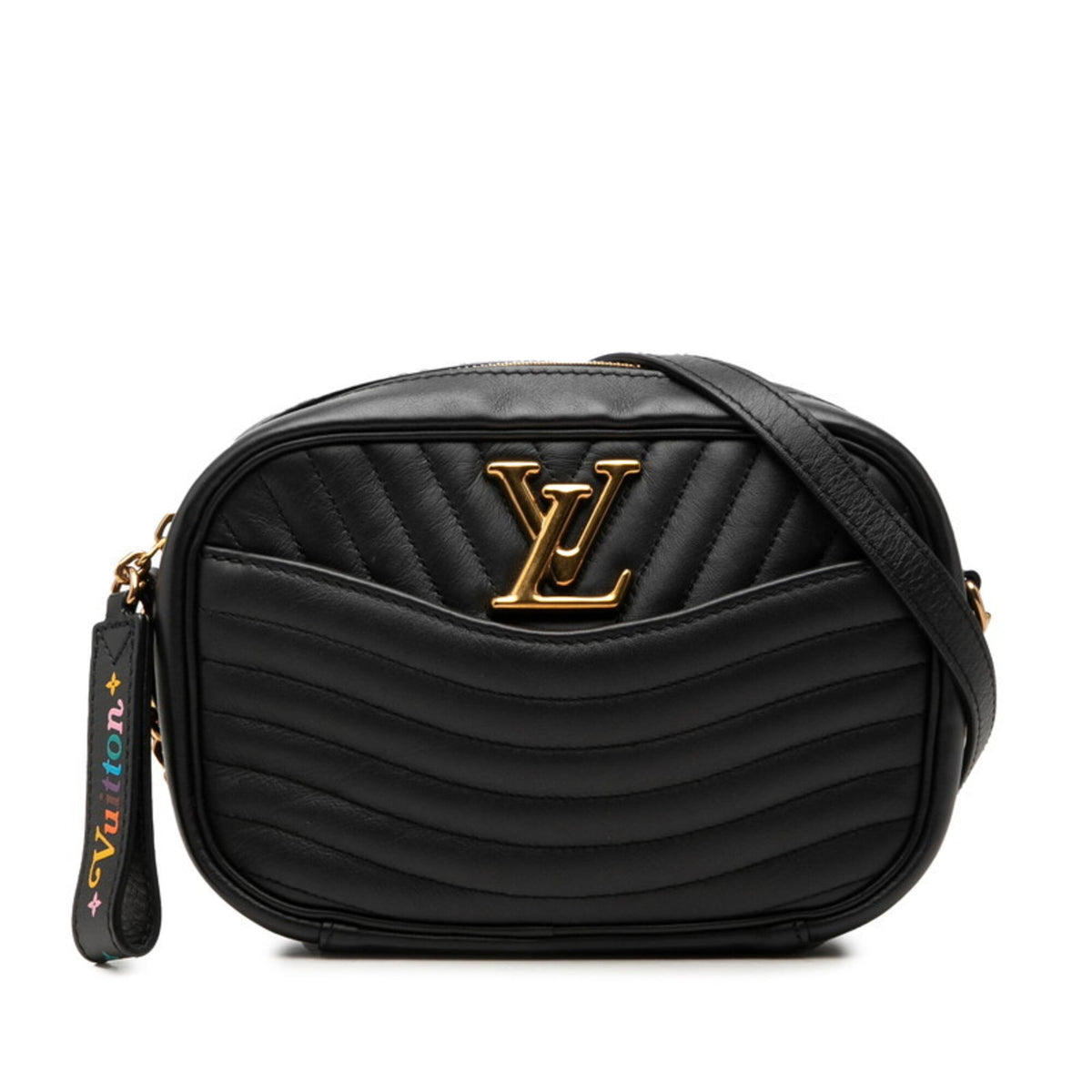 Louis Vuitton Black Leather Shoulder Bag (Pre-Owned)