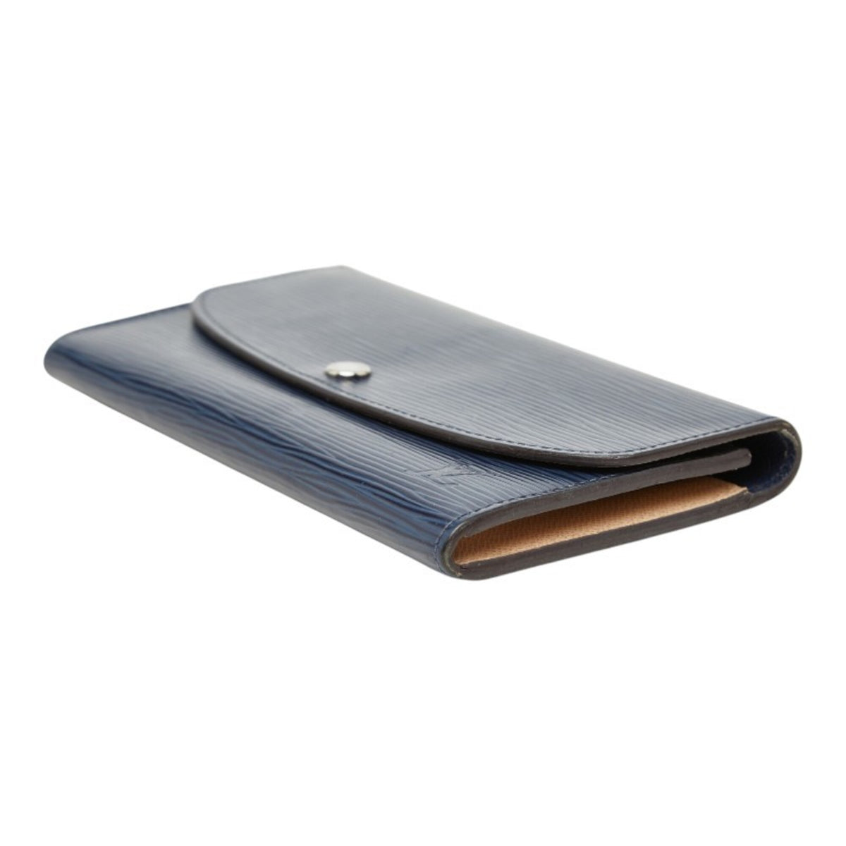 Louis Vuitton Blue Indigo Leather Long Wallet (Bi-Fold) (Pre-Owned)