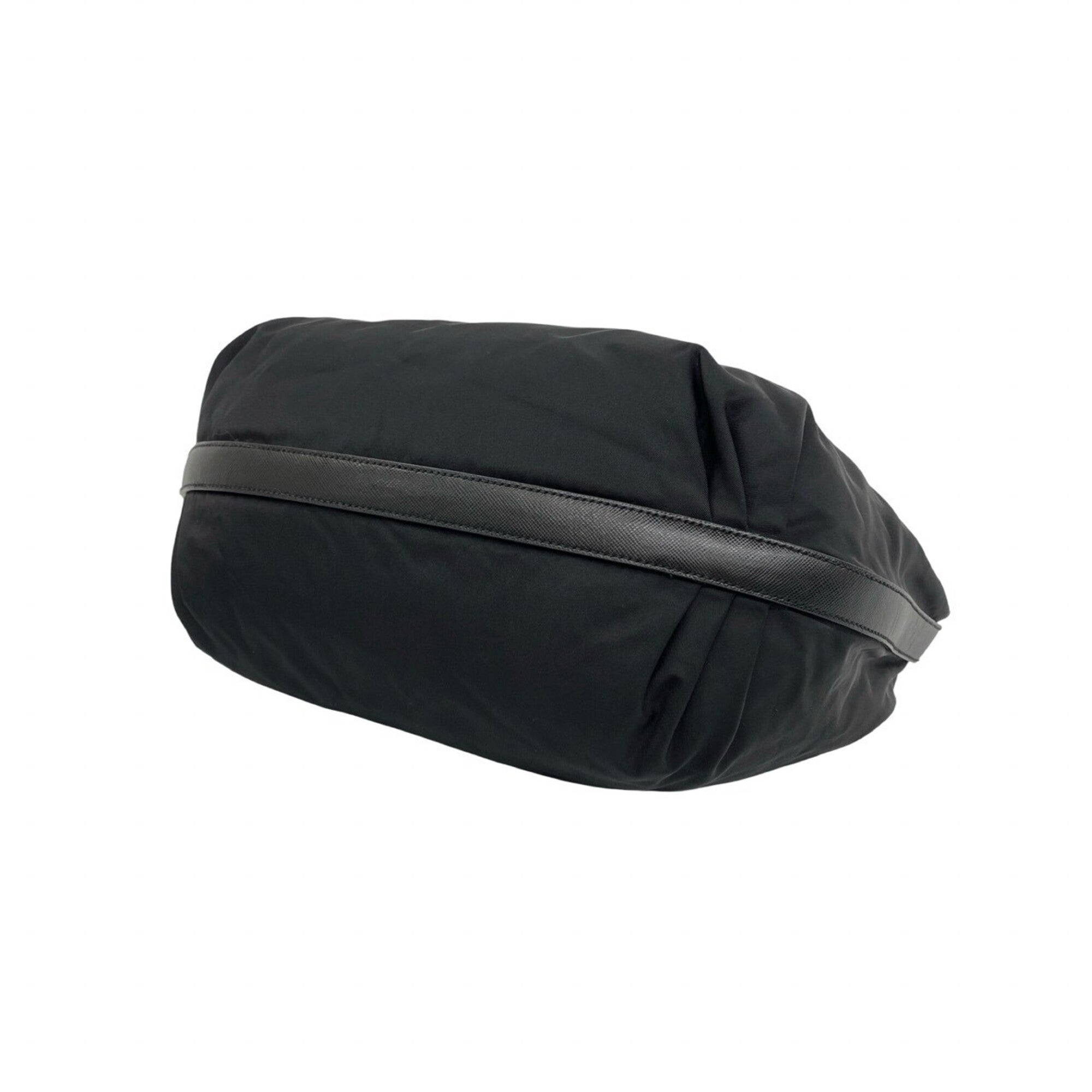 Prada Black Nylon Leather Shoulder Bag (Pre-Owned)