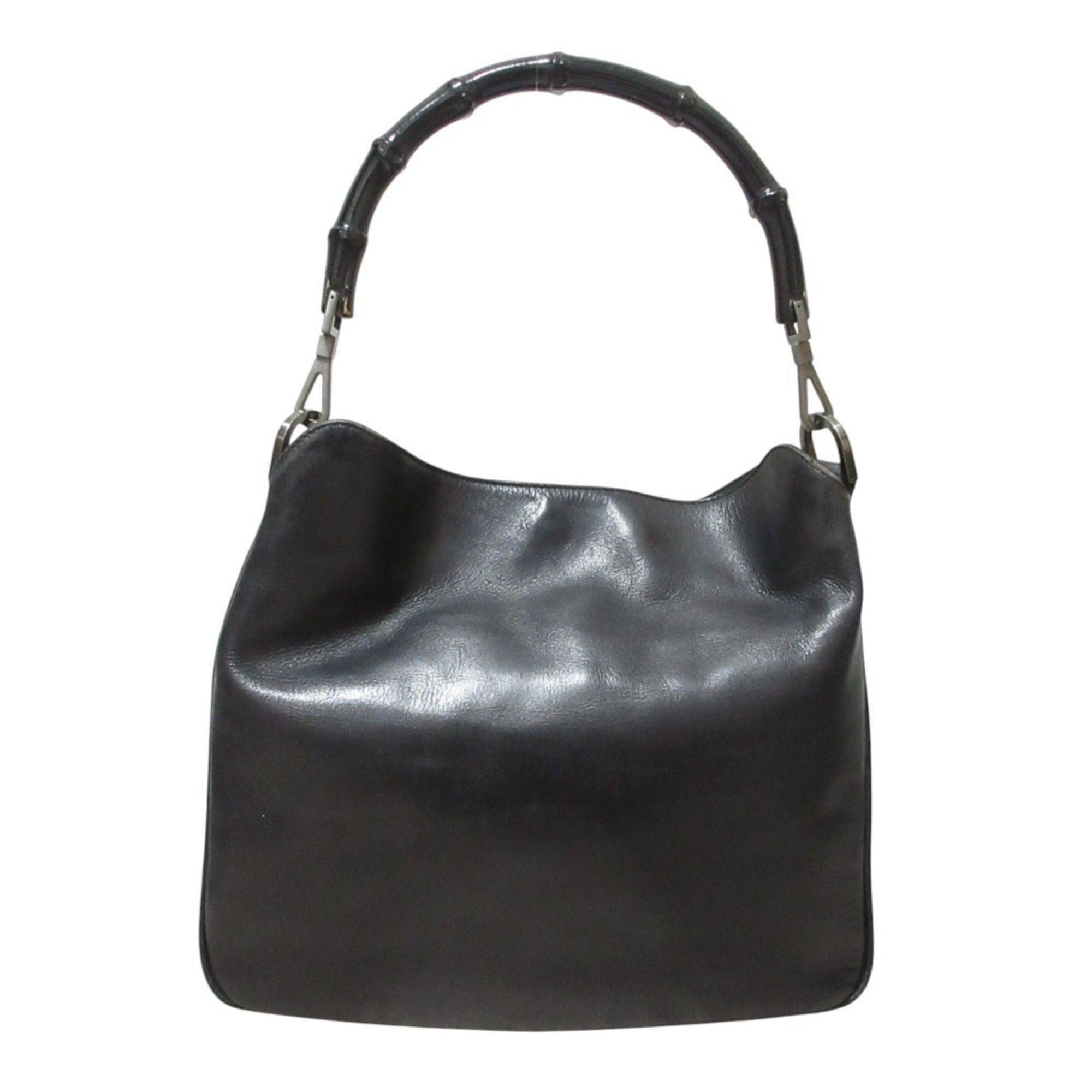 Gucci Black Leather Handbag Shoulder Bag (Pre-Owned)