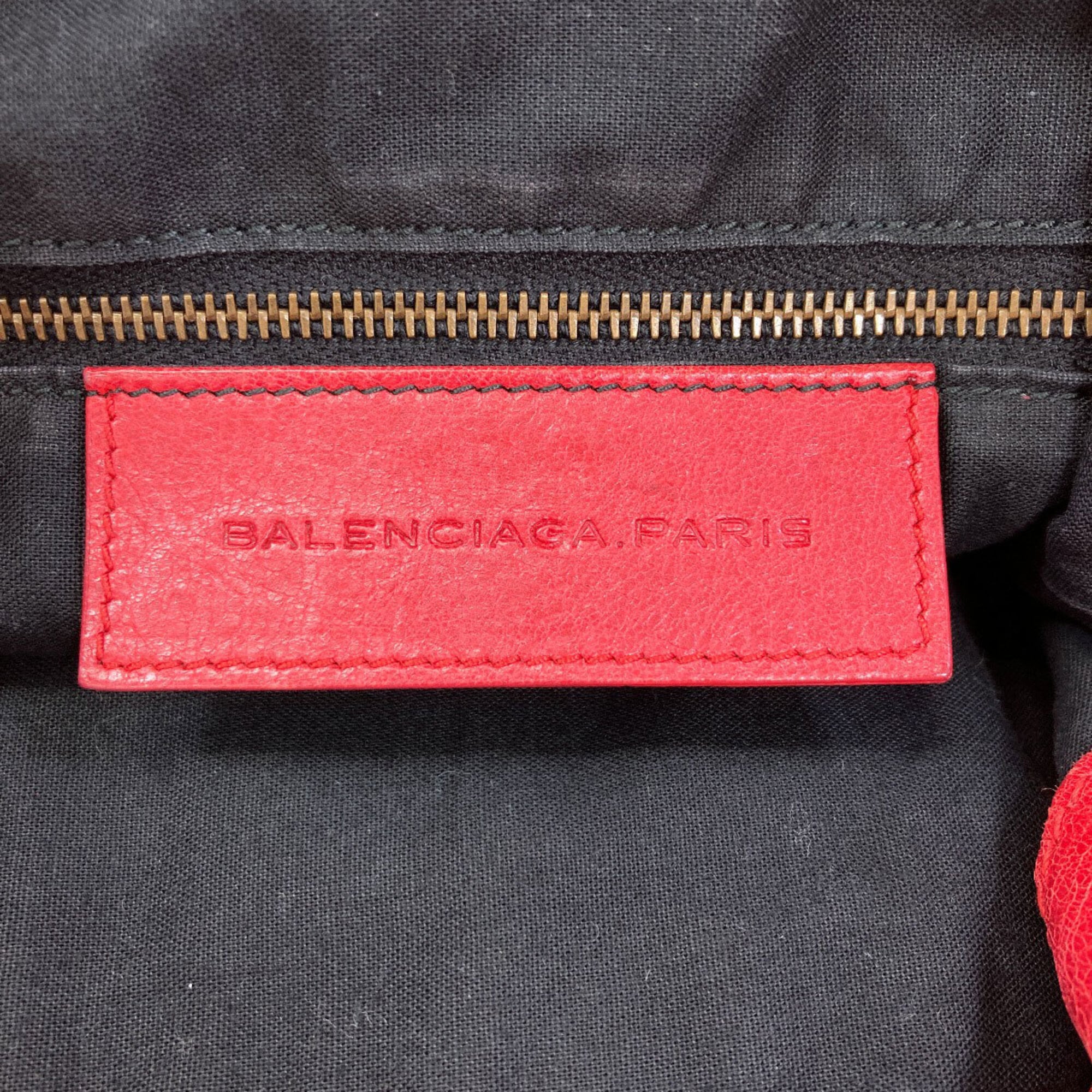 Balenciaga Red Color Leather Handbag (Pre-Owned)