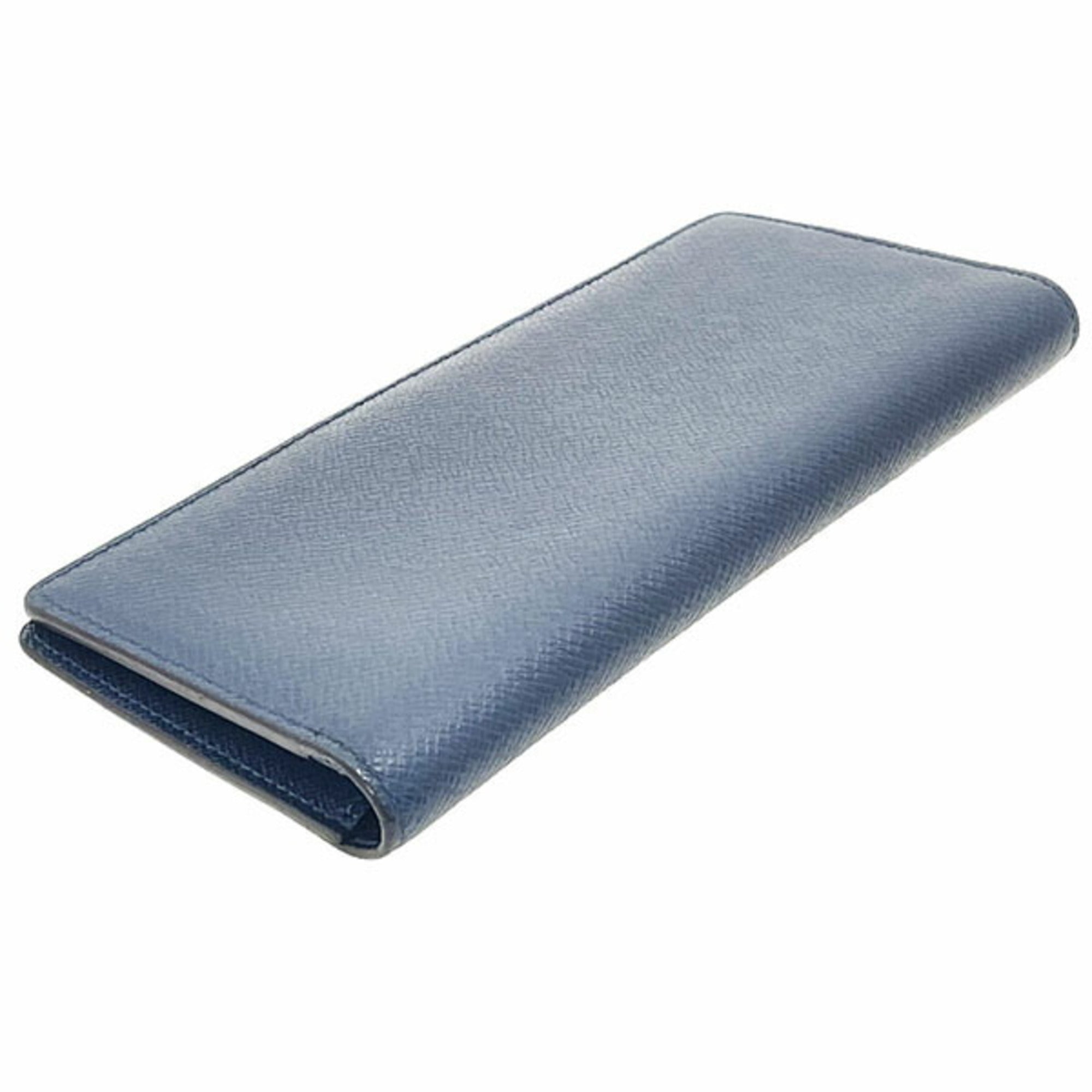 Louis Vuitton Taiga Navy Ocean Taiga Leather Long Bill Wallet (Bi-Fold) (Pre-Owned)