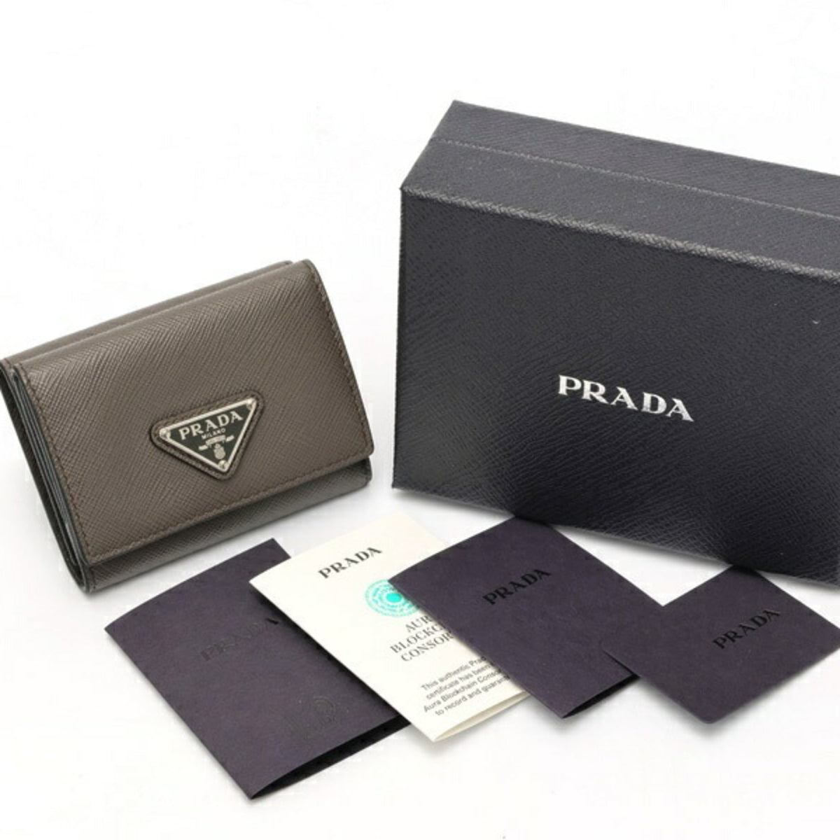 Prada Leather Wallet (Tri-Fold) (Pre-Owned)