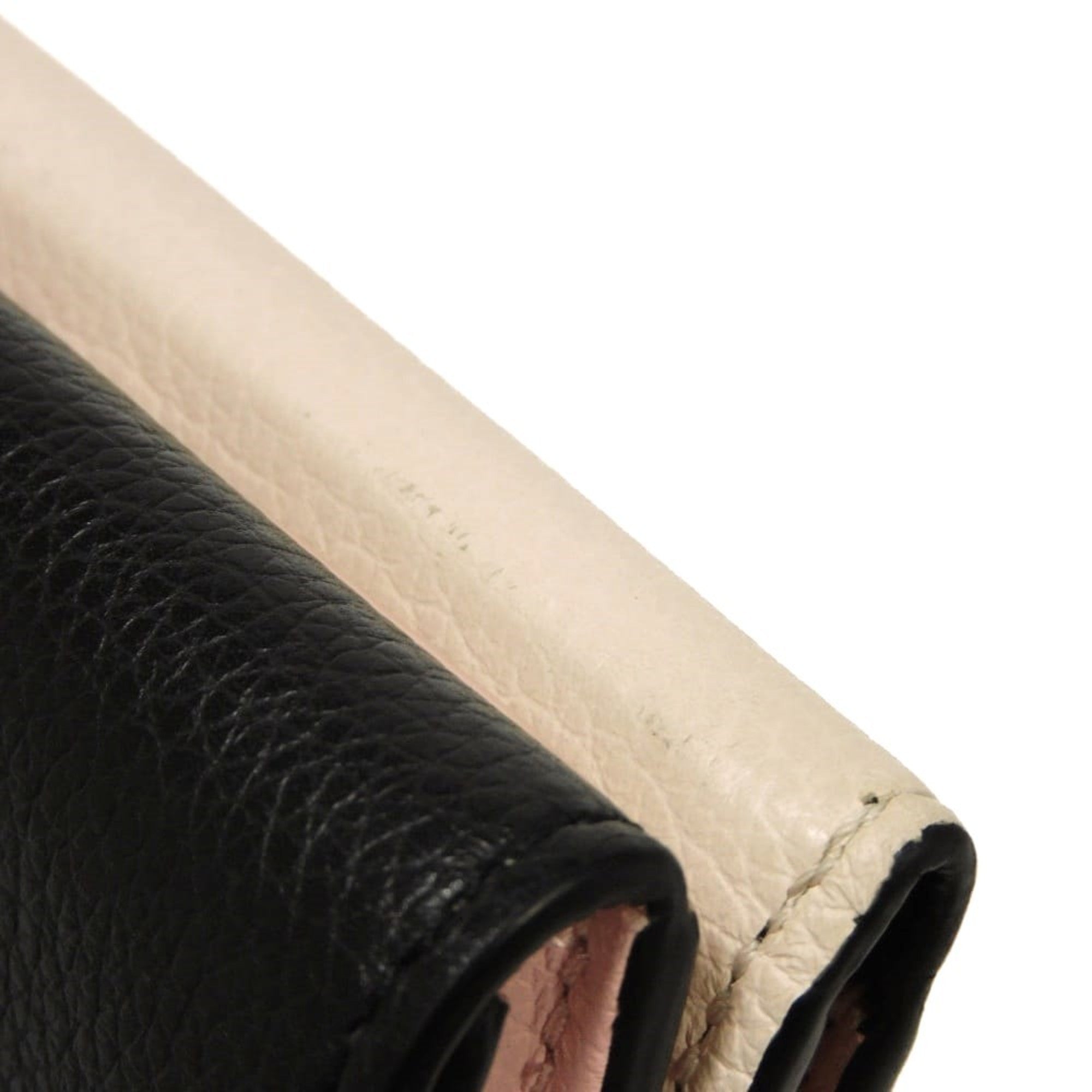 Louis Vuitton Noir Rose Tricolor Leather Wallet (Tri-Fold) (Pre-Owned)