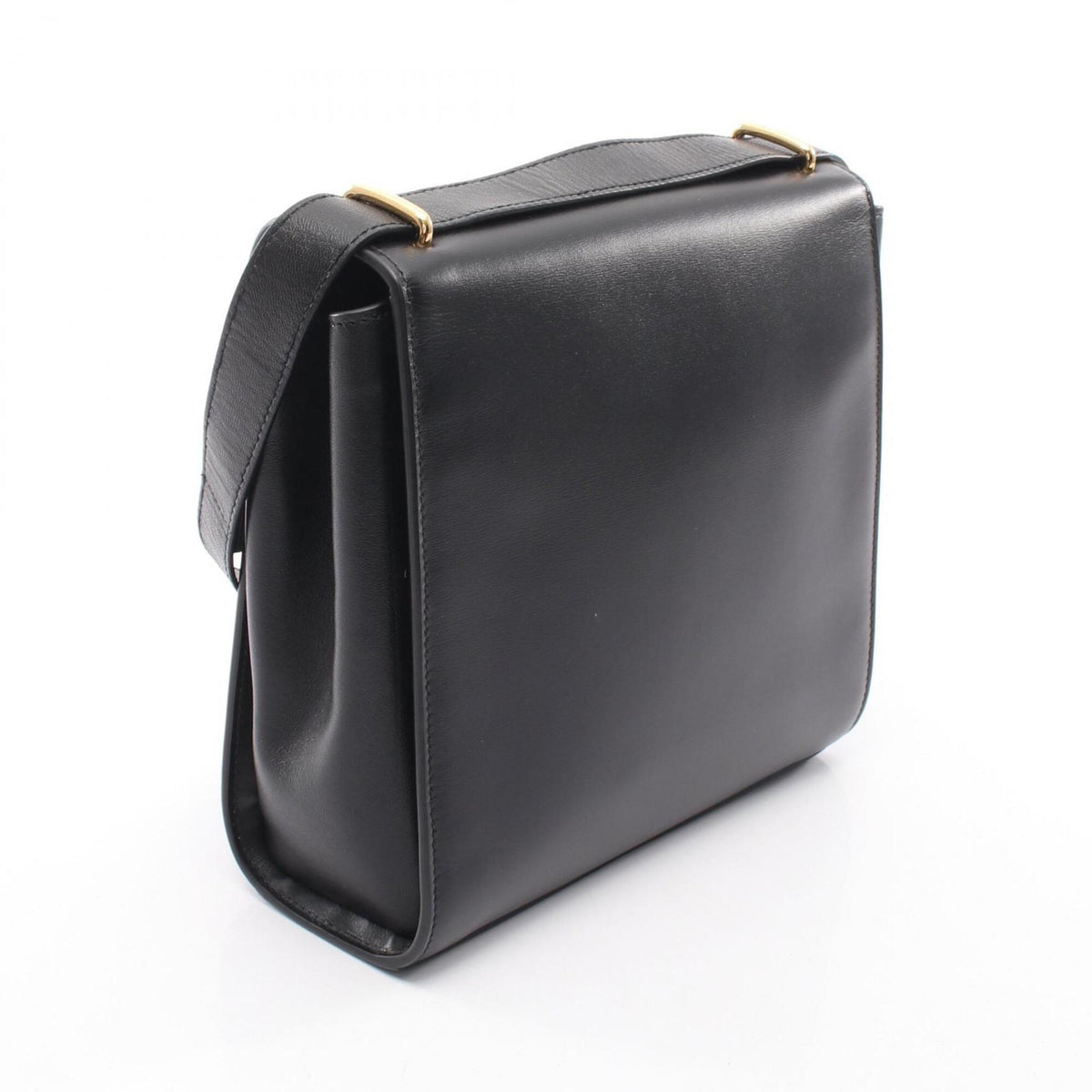 Bottega Veneta Black Leather Handbag Shoulder Bag (Pre-Owned)