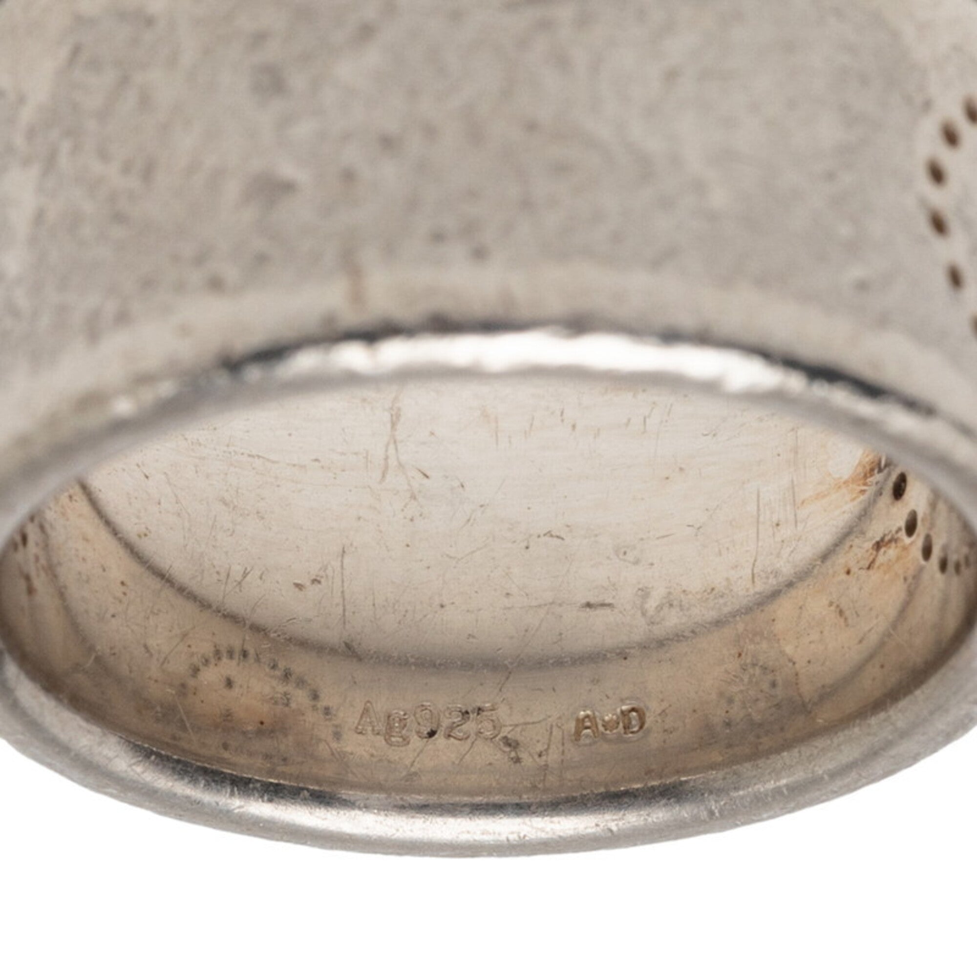 Hermes Silver 925 Band Ring (Pre-Owned)
