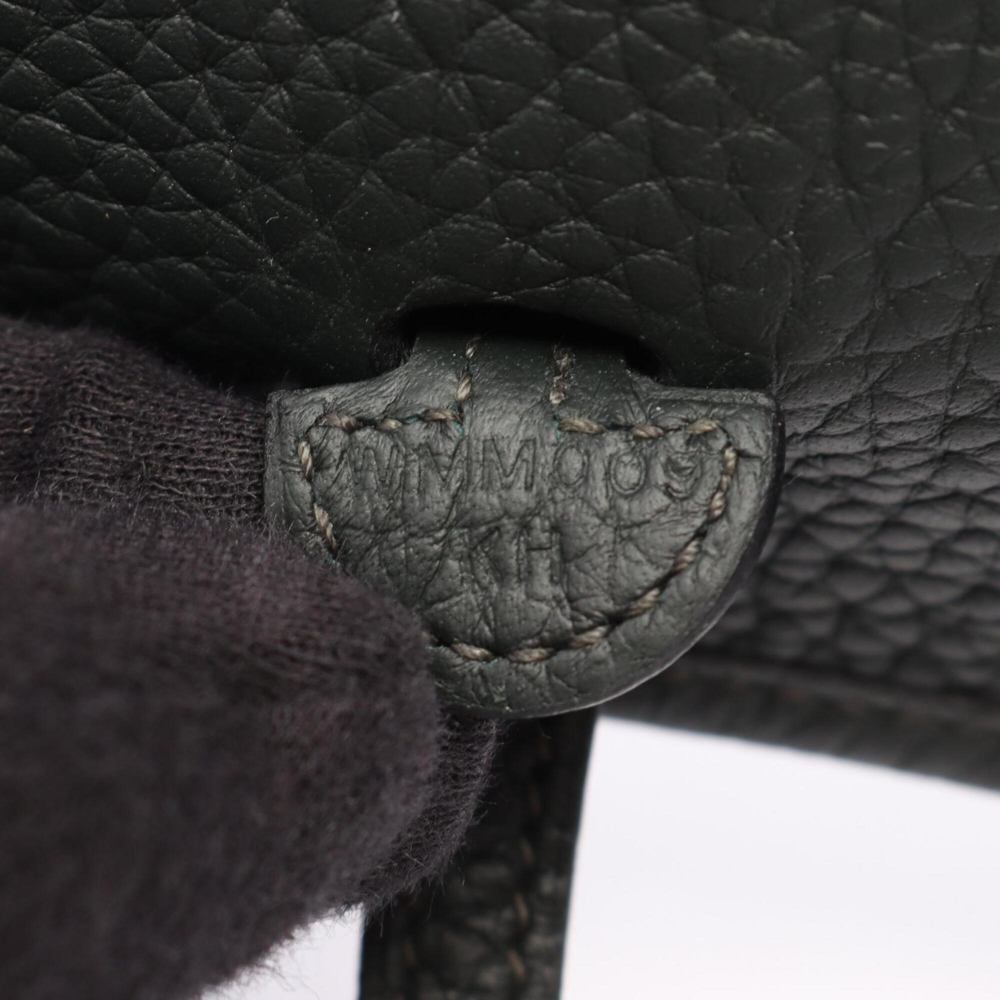 Hermes Green Taurillon Clemence Leather Handbag Shoulder Bag (Pre-Owned)