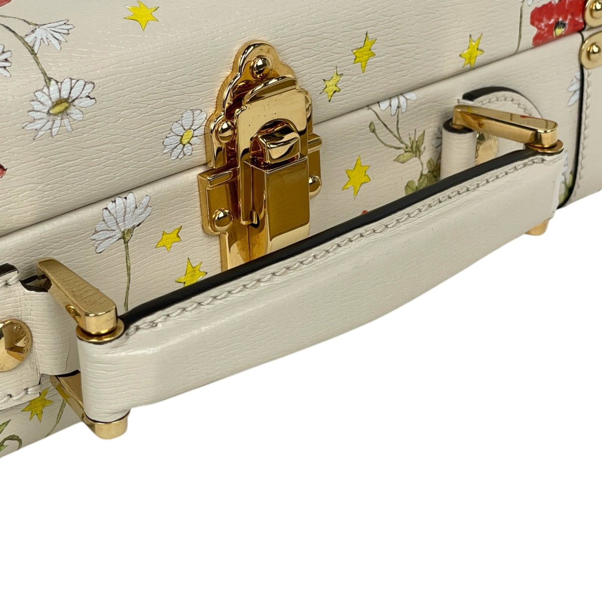 Gucci Ivory Multi-Color Leather Handbag Shoulder Bag (Pre-Owned)
