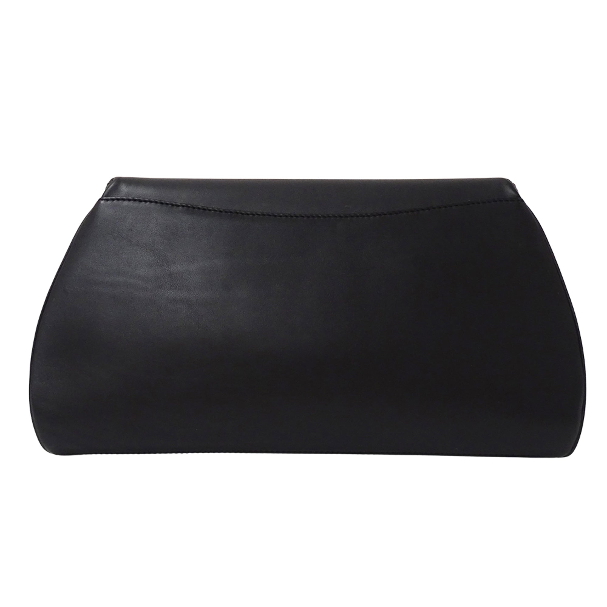 Cartier Black Leather Clutch Bag Handbag (Pre-Owned)