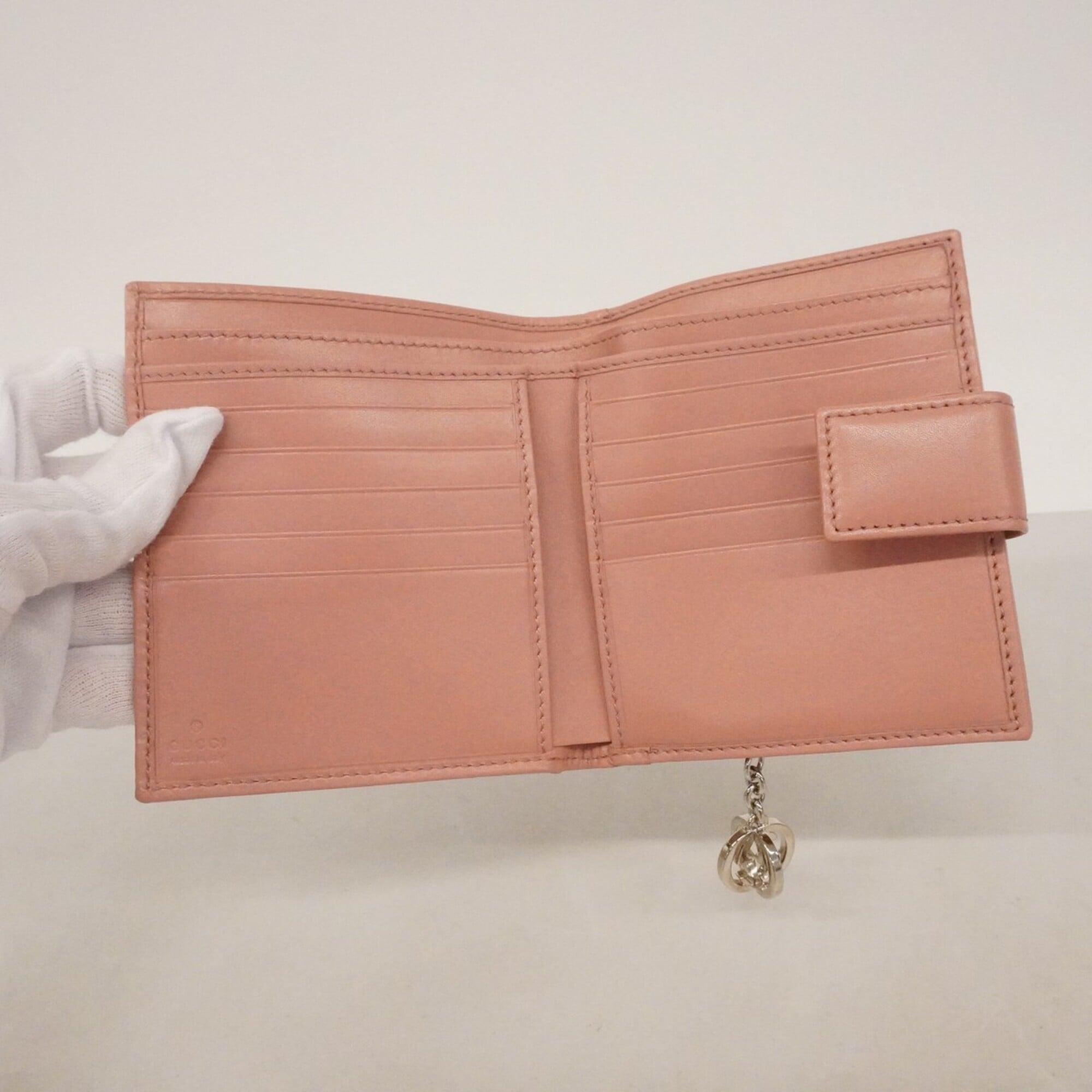 Gucci Brown Pink Canvas Wallet (Bi-Fold) (Pre-Owned)