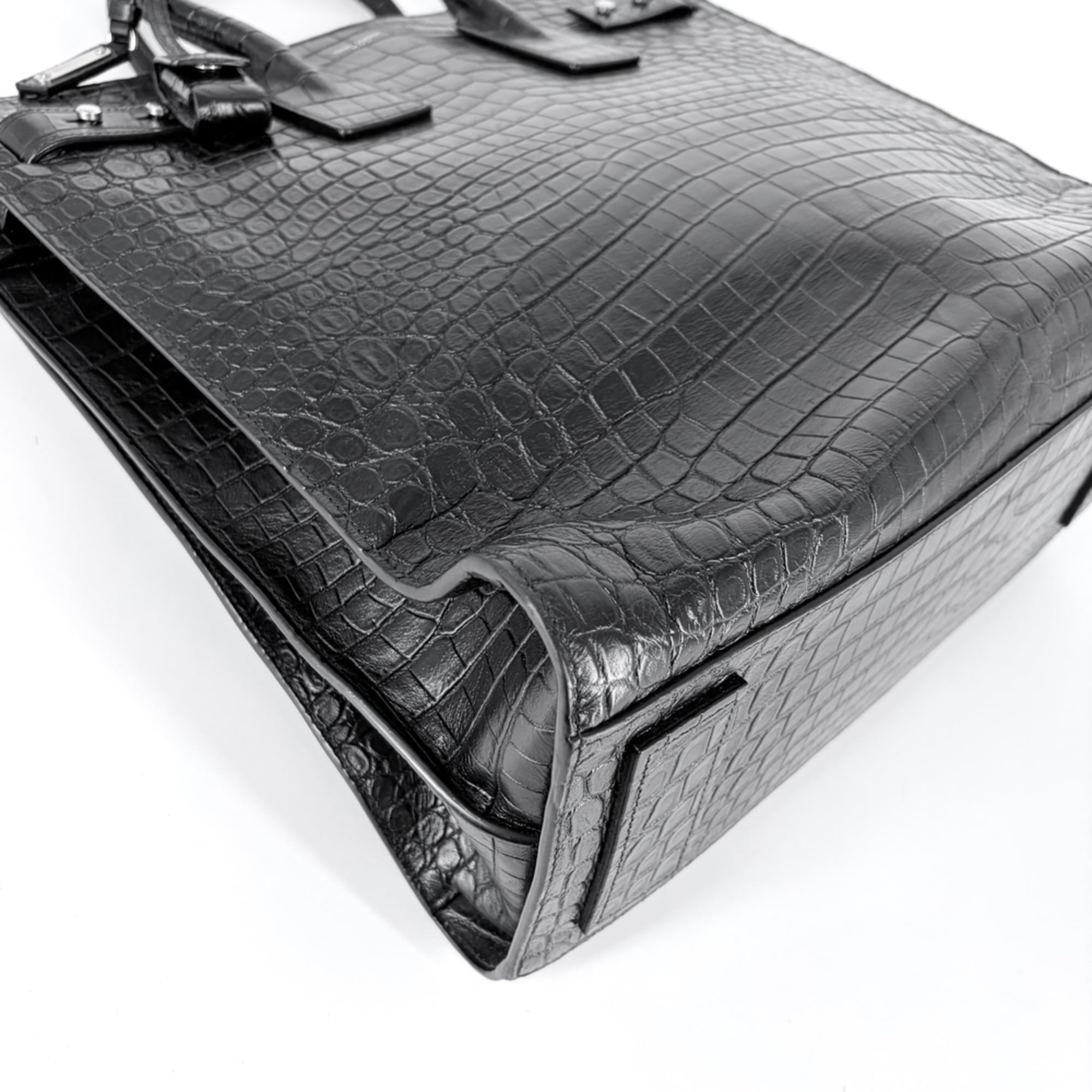 Saint Laurent Black Leather Handbag Shoulder Bag (Pre-Owned)