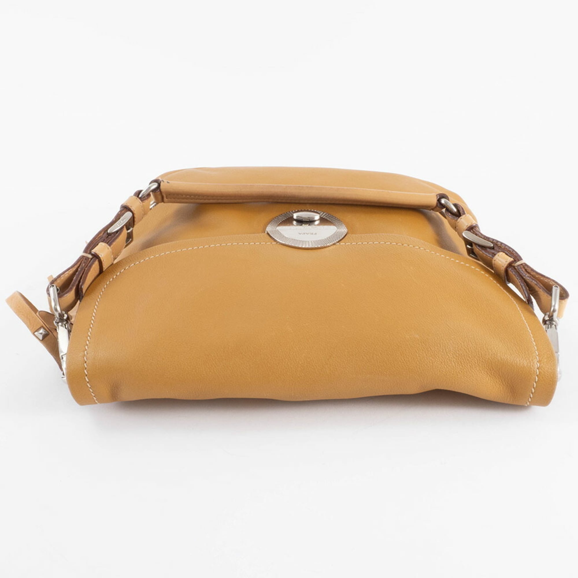 Prada Camel Leather Shoulder Bag (Pre-Owned)