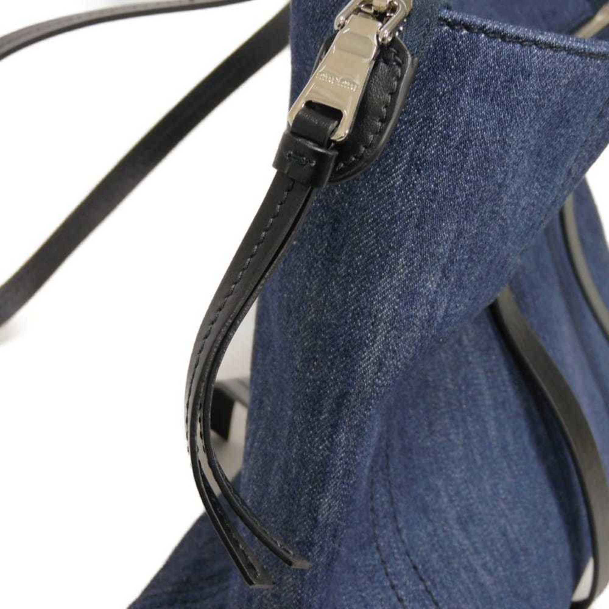 Miu Miu Blue Denim Shoulder Bag Tote Bag (Pre-Owned)