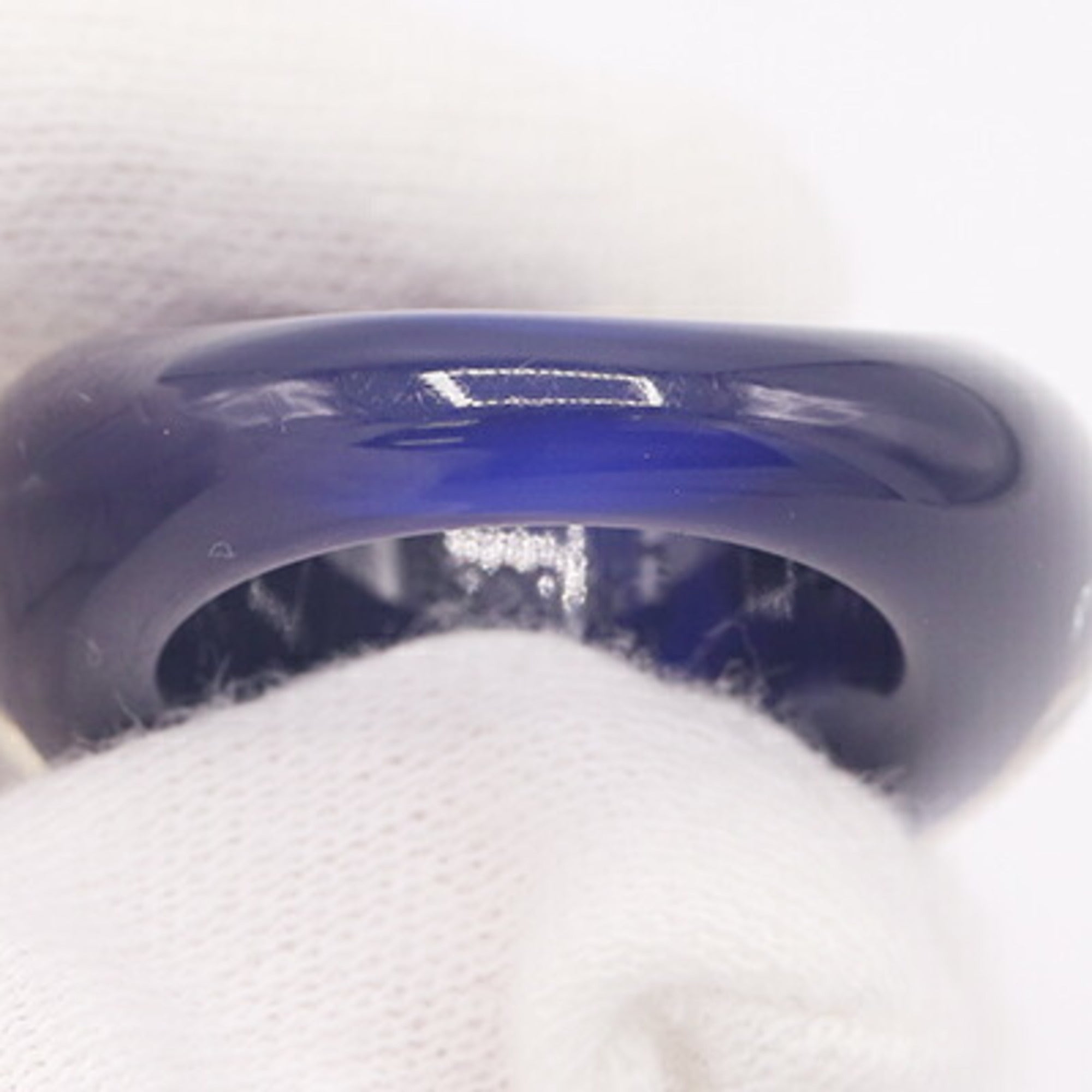 Louis Vuitton Navy Resin Band Ring (Pre-Owned)