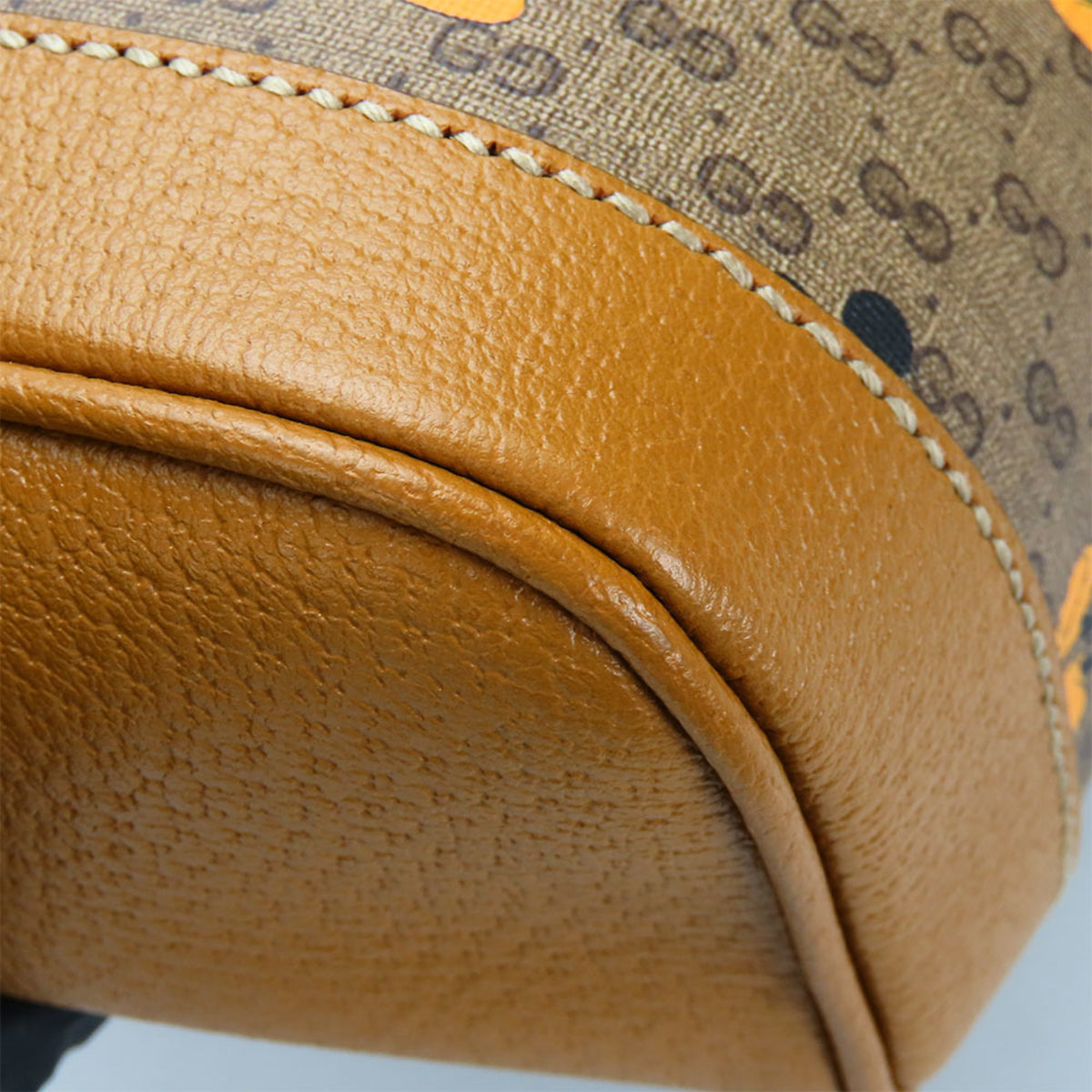 Gucci Brown Camel Gg Supreme Backpack (Pre-Owned)