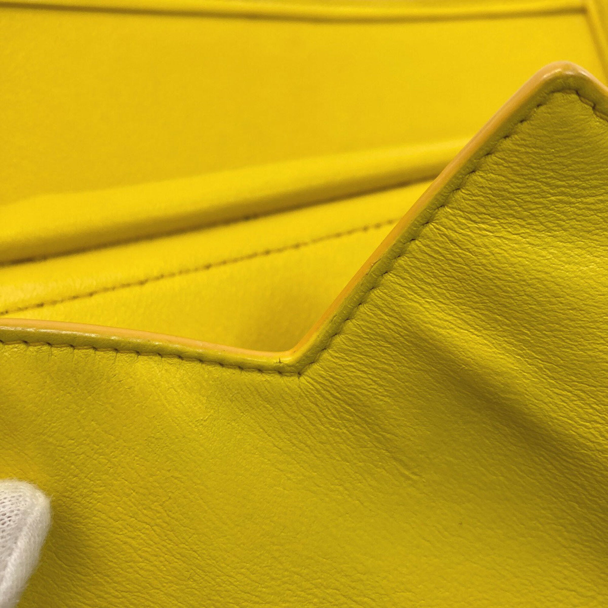 Celine Yellow Leather Handbag (Pre-Owned)