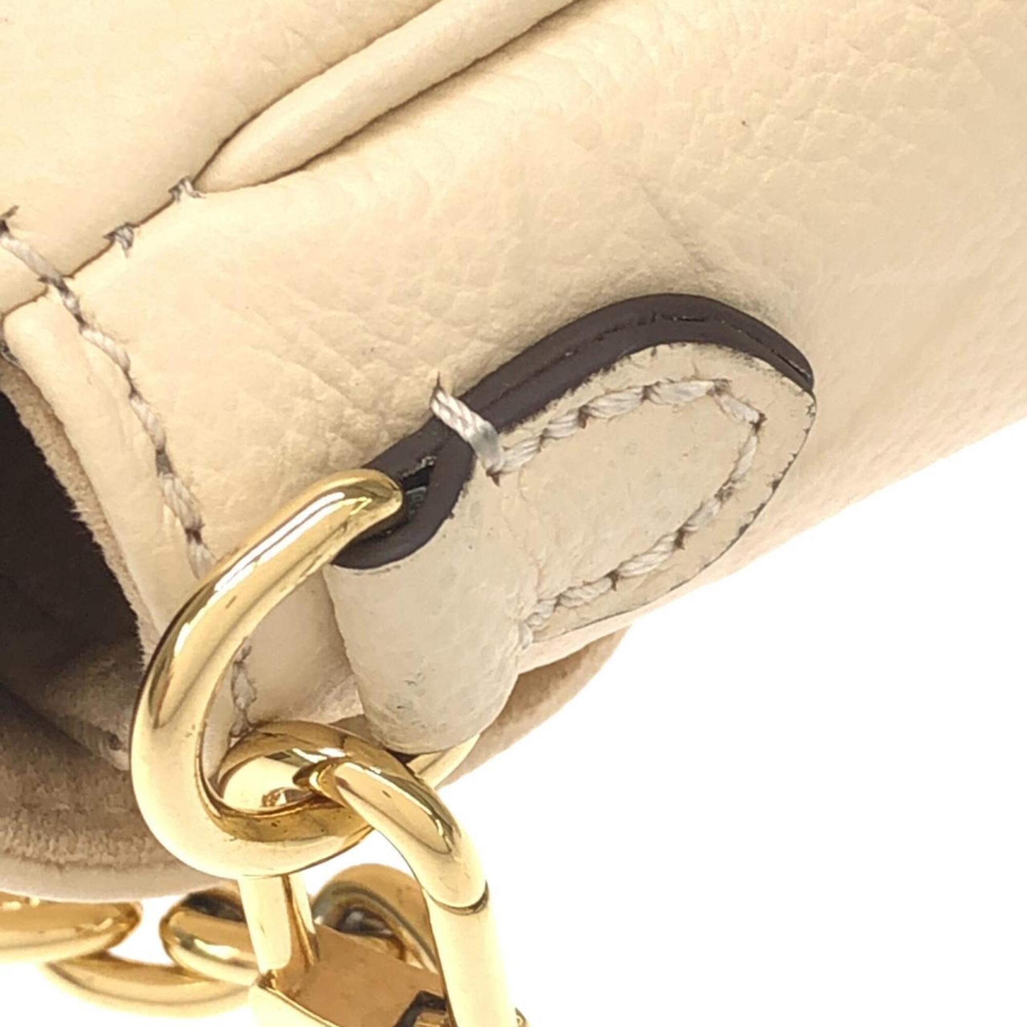 Louis Vuitton Beige Leather Shoulder Bag (Pre-Owned)
