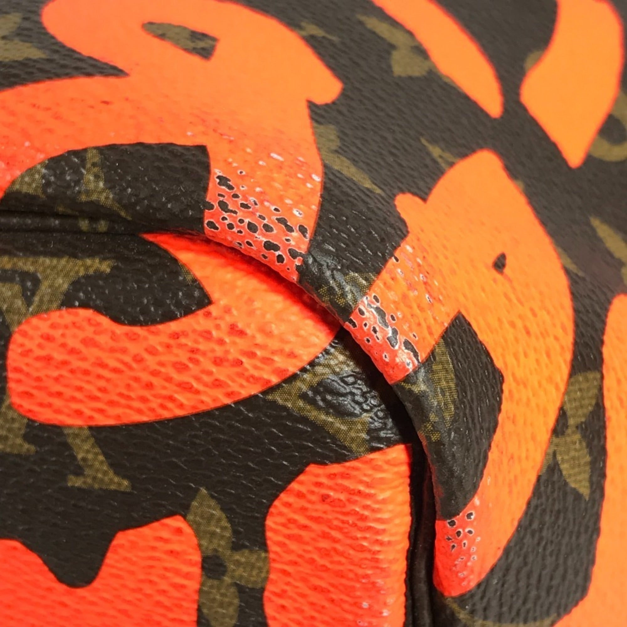 Louis Vuitton Brown Galle Orange Monogram Graffiti Shoulder Bag Tote Bag (Pre-Owned)