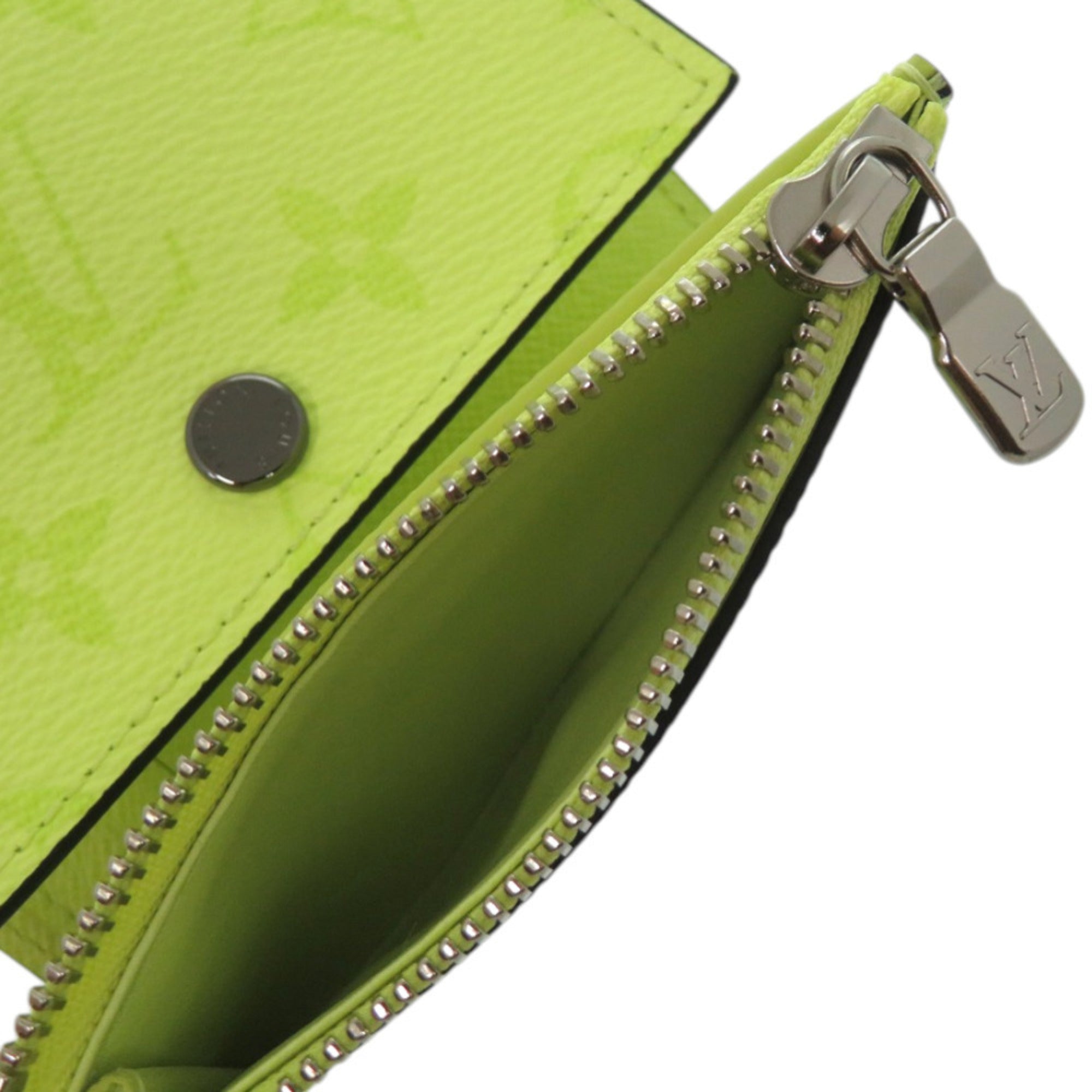 Louis Vuitton Black Fluorescent Yellow Monogram Wallet (Tri-Fold) (Pre-Owned)
