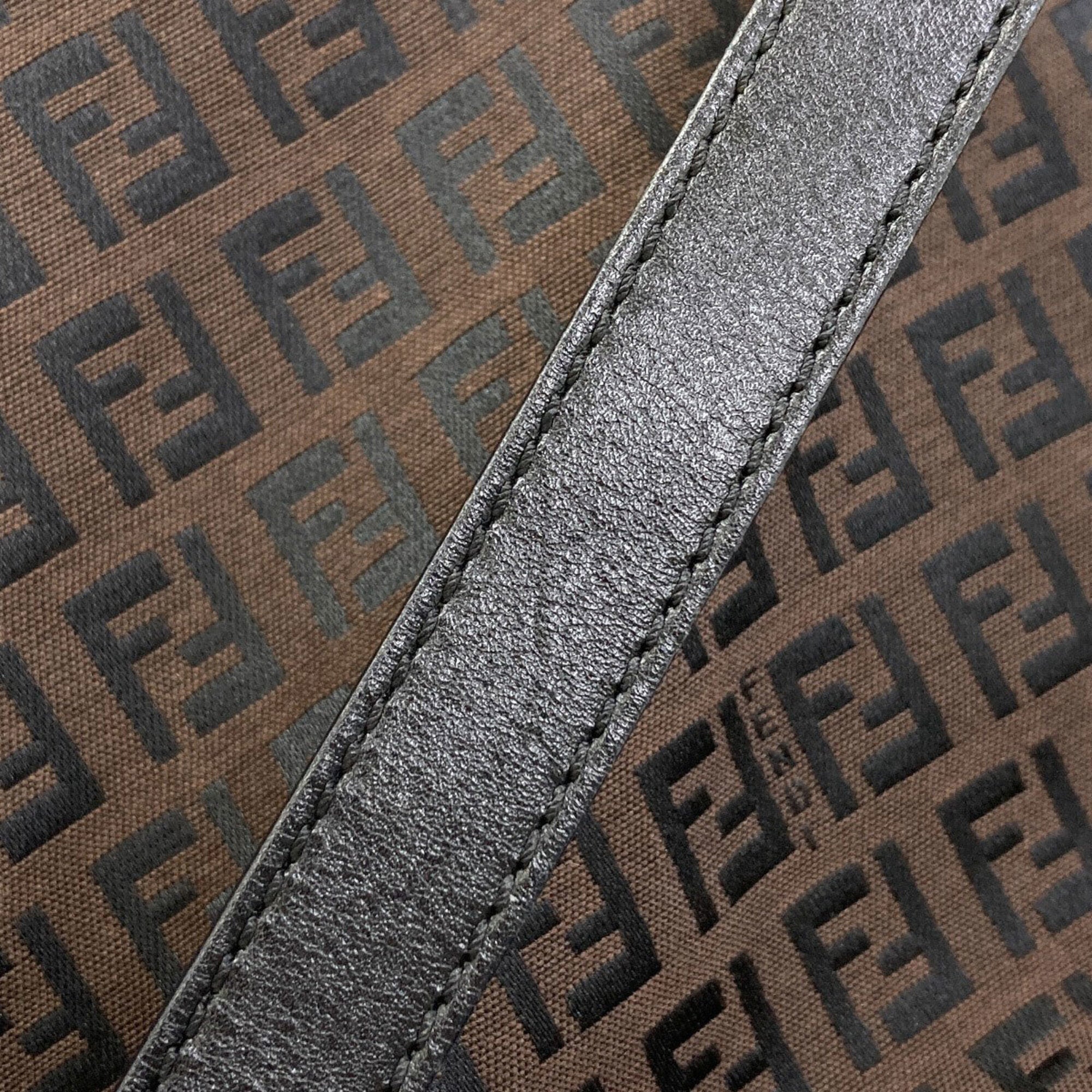 Fendi Dark Brown Canvas Tote Bag (Pre-Owned)