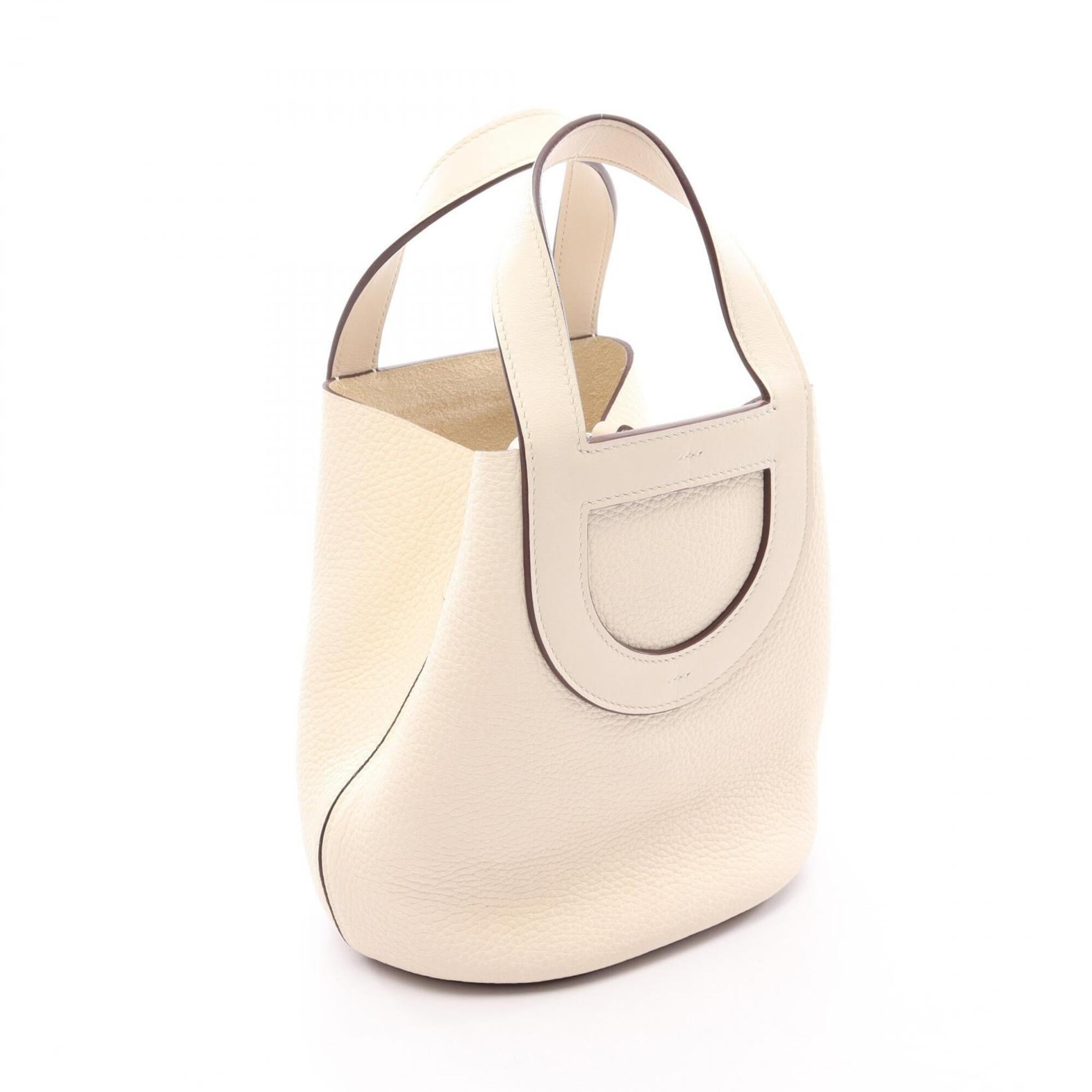 Hermes Ivory Taurillon Clemence Leather Handbag (Pre-Owned)