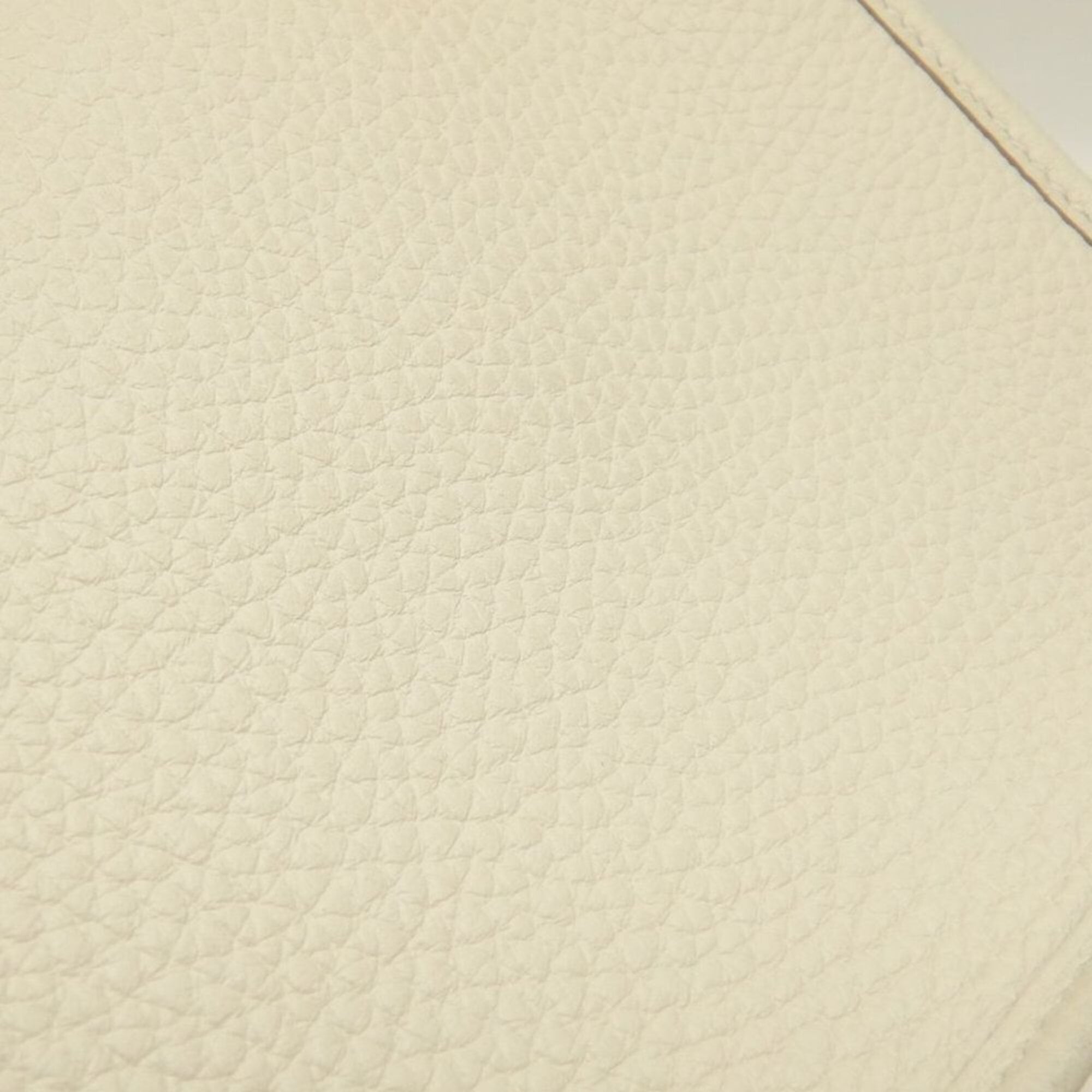 Hermes Silver Taurillon Clemence Leather Shoulder Bag (Pre-Owned)