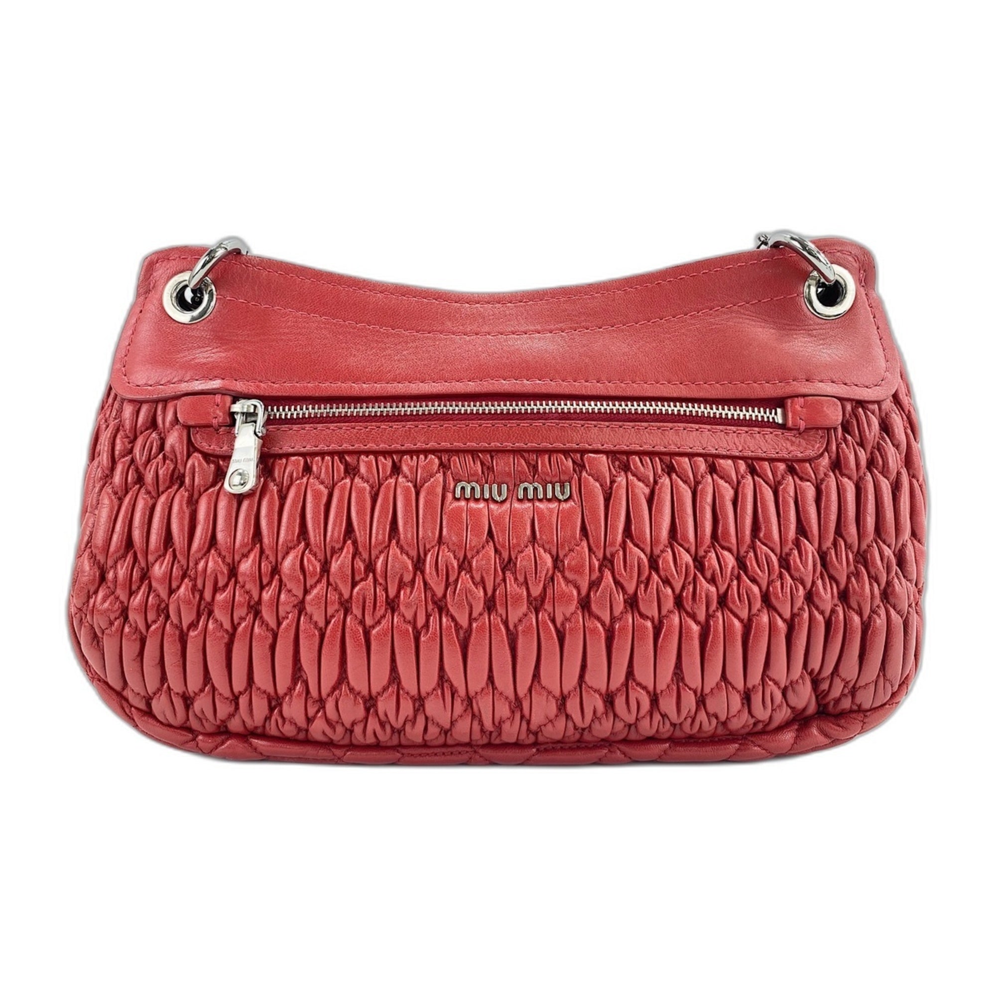 Miu Miu Red Color Shoulder Bag (Pre-Owned)