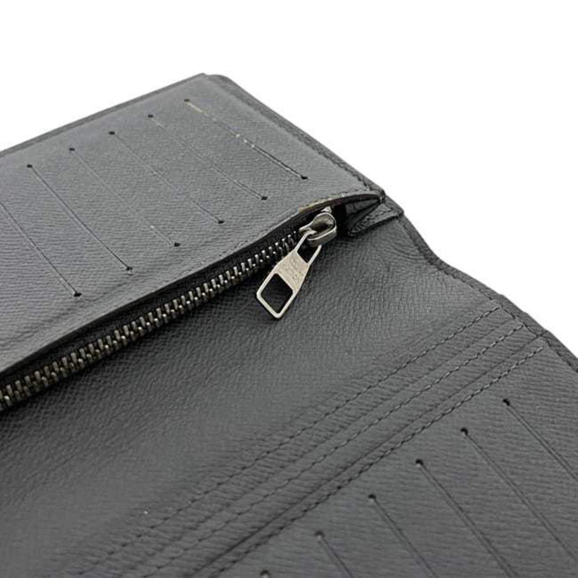 Louis Vuitton Glacier Gray Taiga Leather Long Wallet (Bi-Fold) (Pre-Owned)