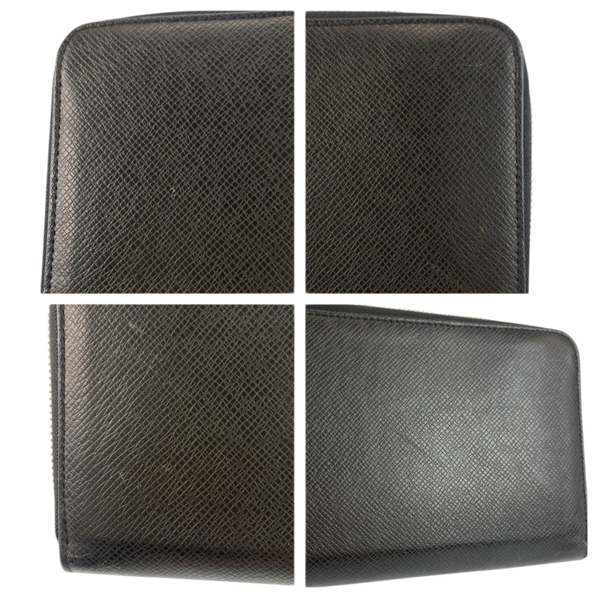 Louis Vuitton Black Noir Leather Long Wallet (Bi-Fold) (Pre-Owned)