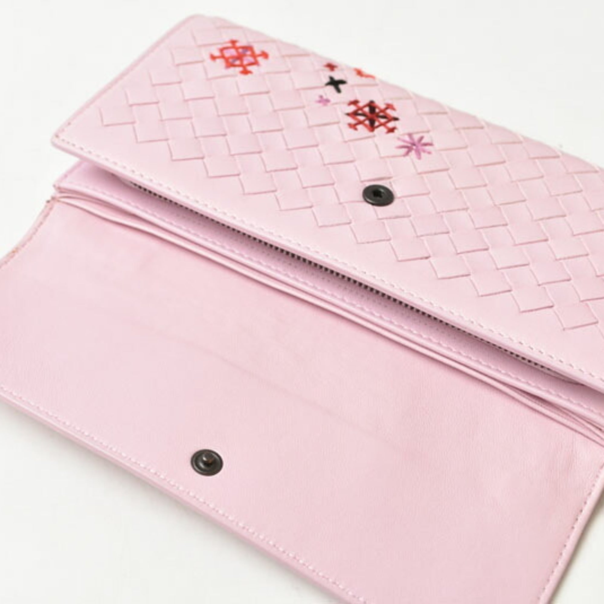 Bottega Veneta Pink Embroidery Coin Purse/Coin Case (Pre-Owned)