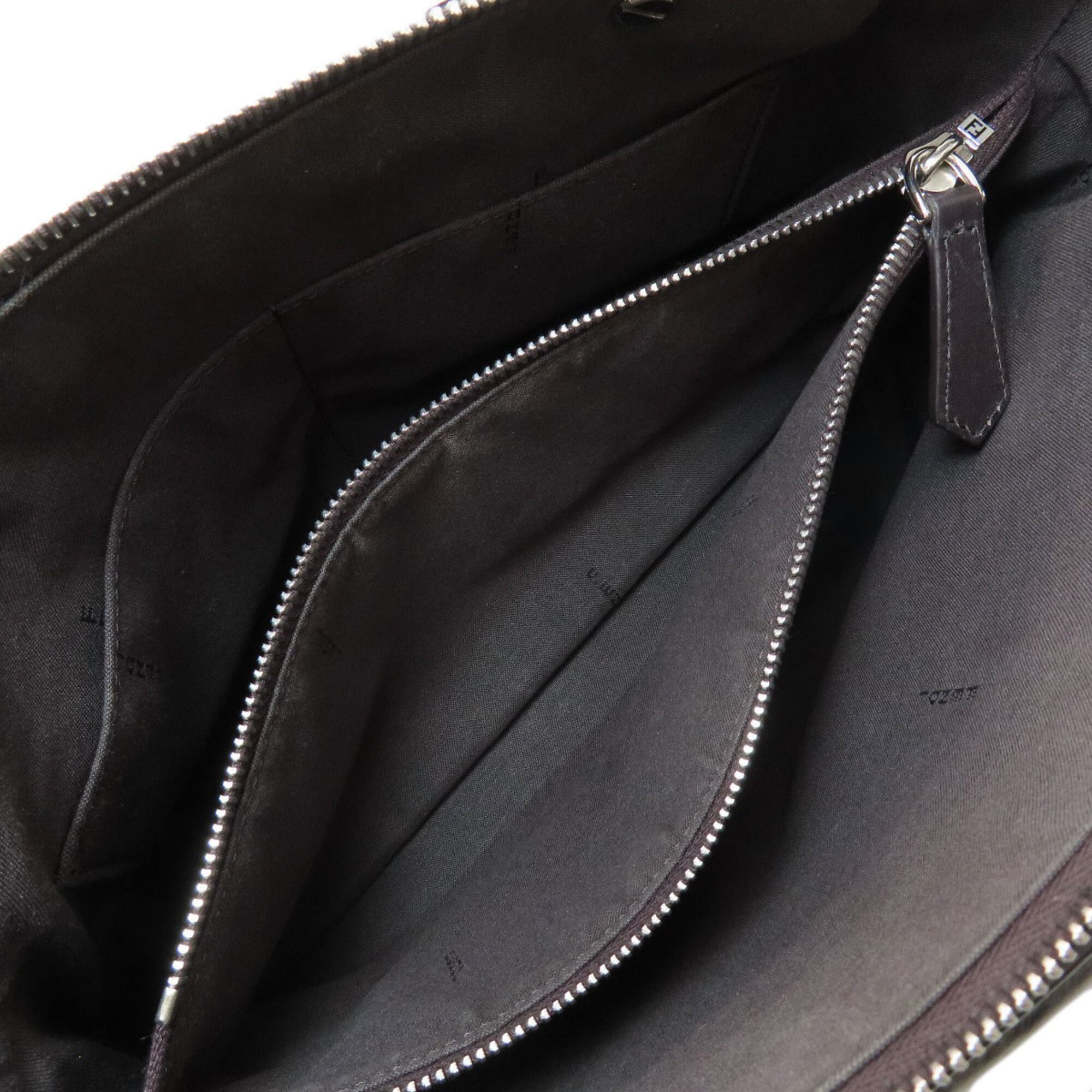 Fendi Gray Leather Handbag (Pre-Owned)
