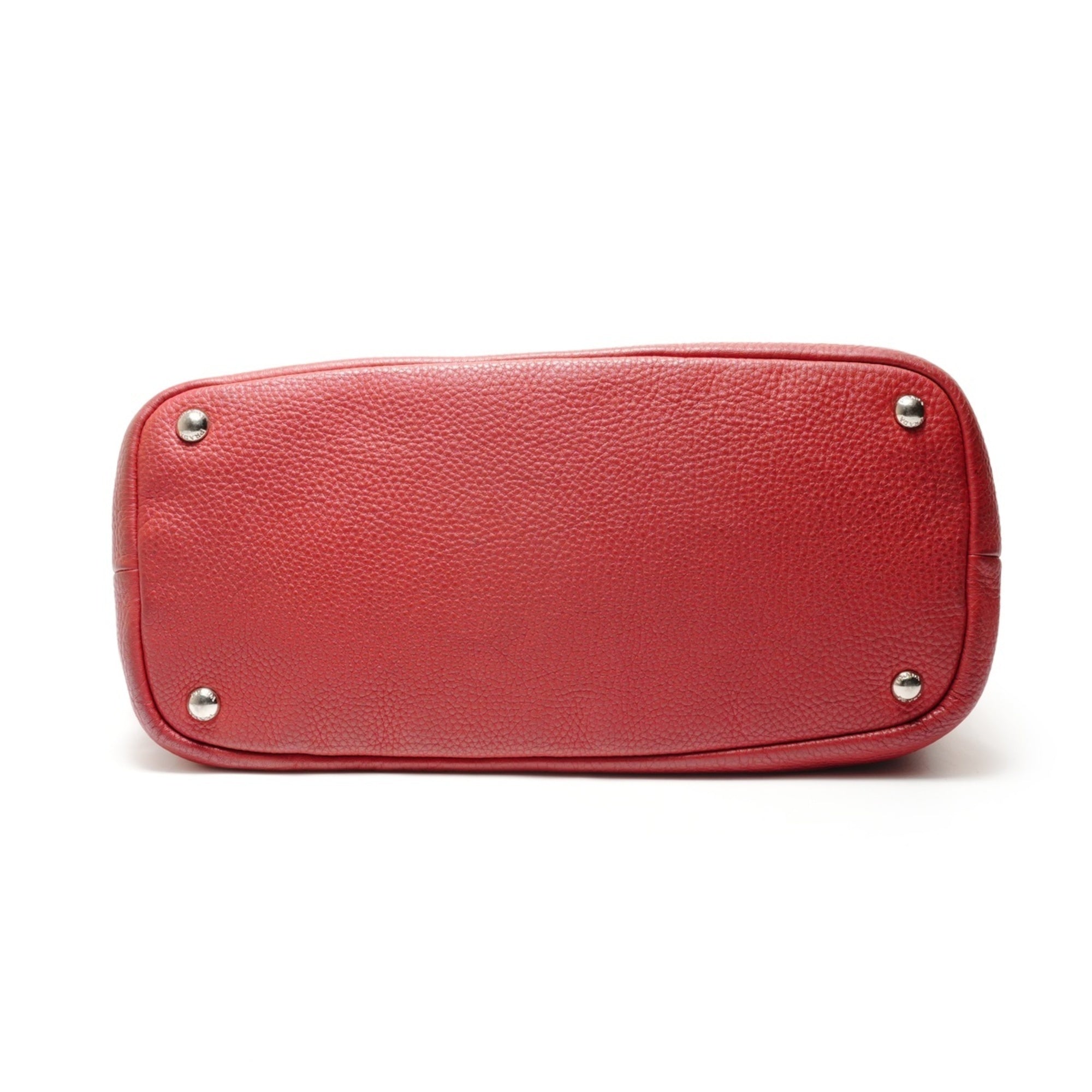 Prada Red Color Leather Shoulder Bag (Pre-Owned)