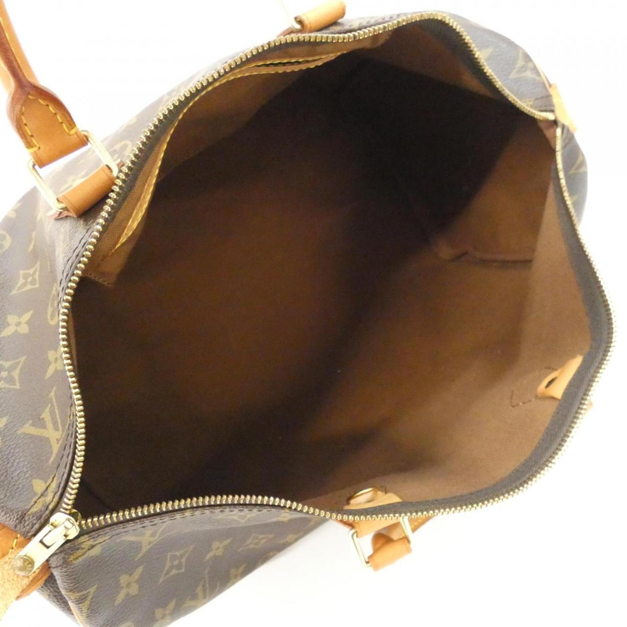 Louis Vuitton Monogram Marron Coated Canvas Boston Bag (Pre-Owned)