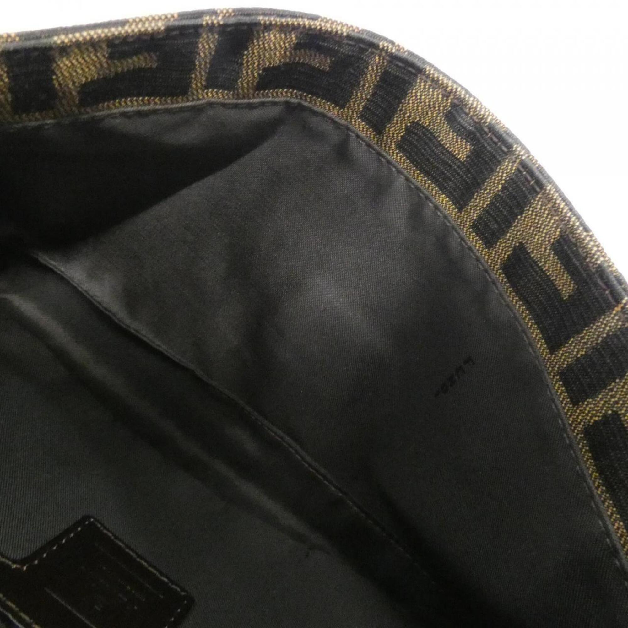 Fendi Baguette Brown Canvas Shoulder Bag (Pre-Owned)