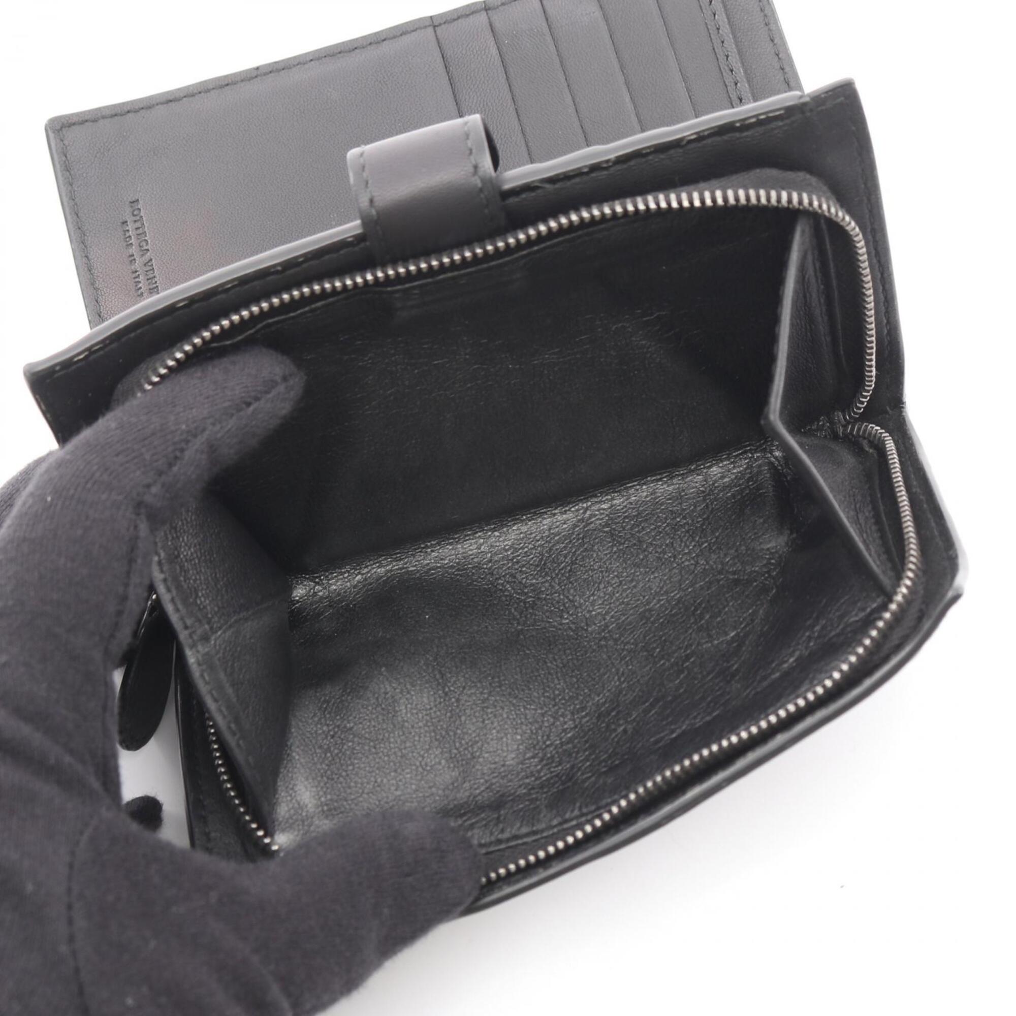Bottega Veneta Black Intrecciato Wallet (Bi-Fold) (Pre-Owned)