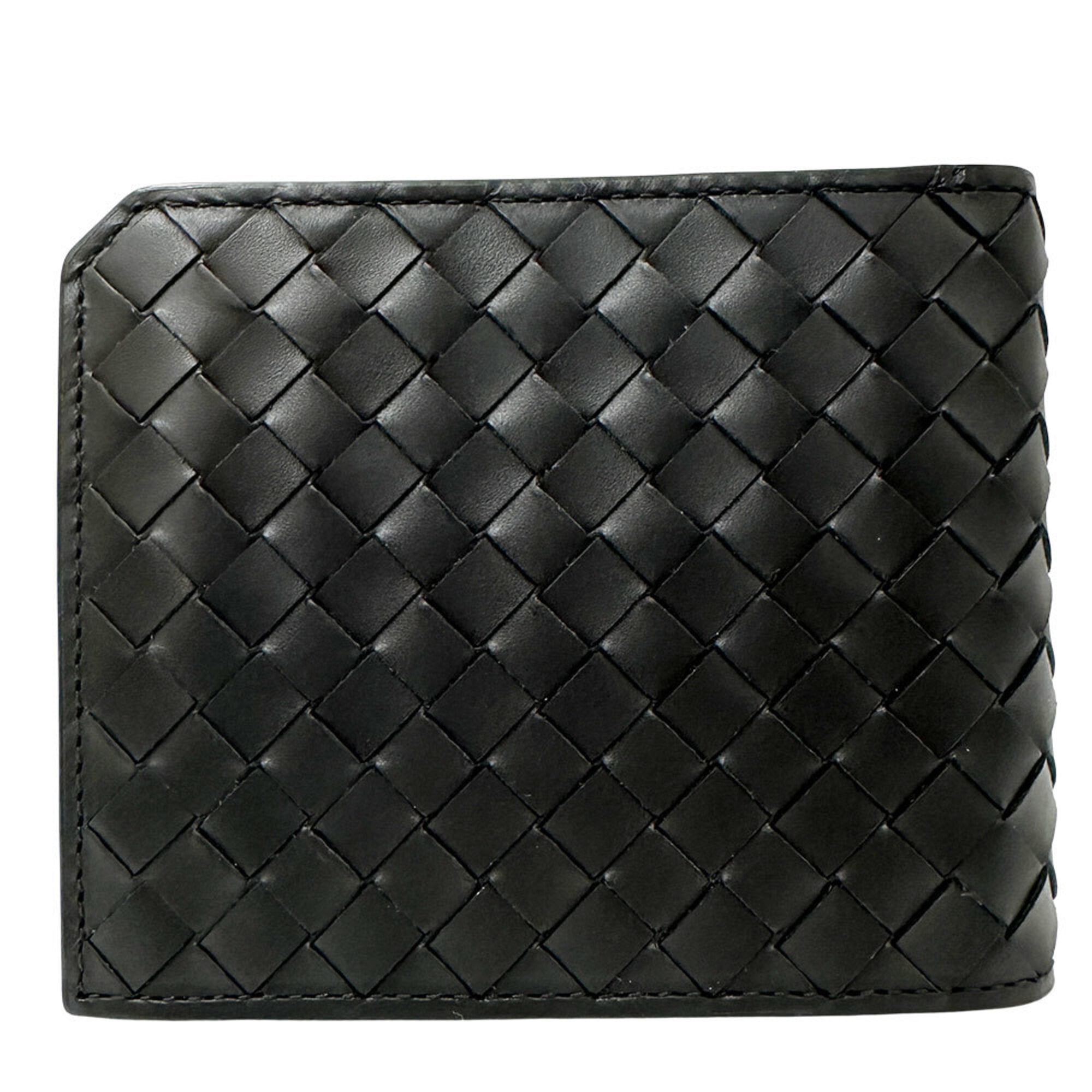 Bottega Veneta Black Leather Wallet (Bi-Fold) (Pre-Owned)