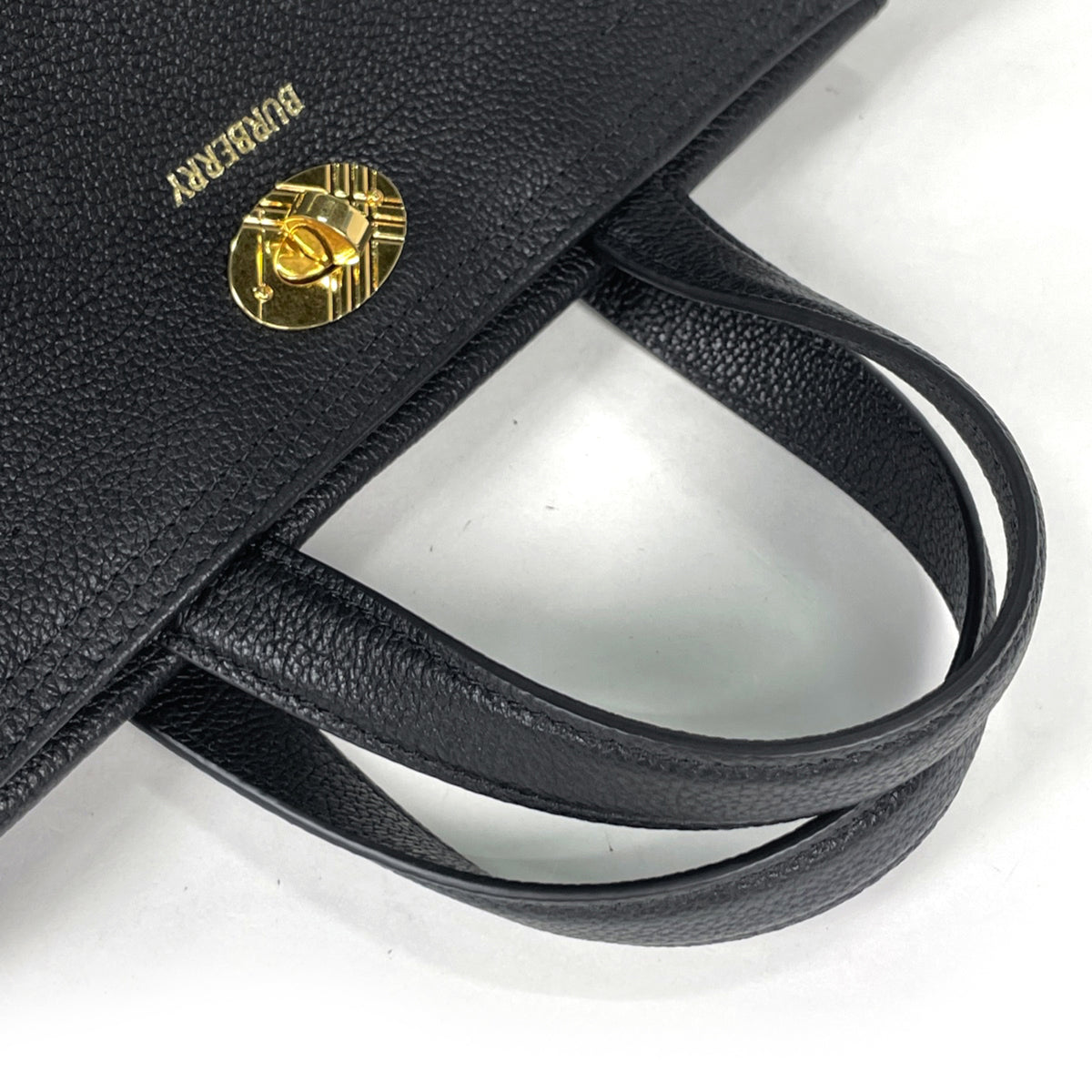 Burberry Black Leather Tote Bag (Pre-Owned)